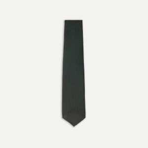 Green Hand Rolled Large Knot Grenadine Tie