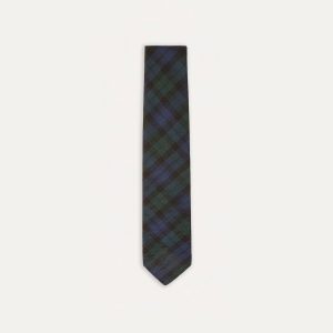 Blackwatch Fine Woven Grenadine Silk Hand Rolled Tie