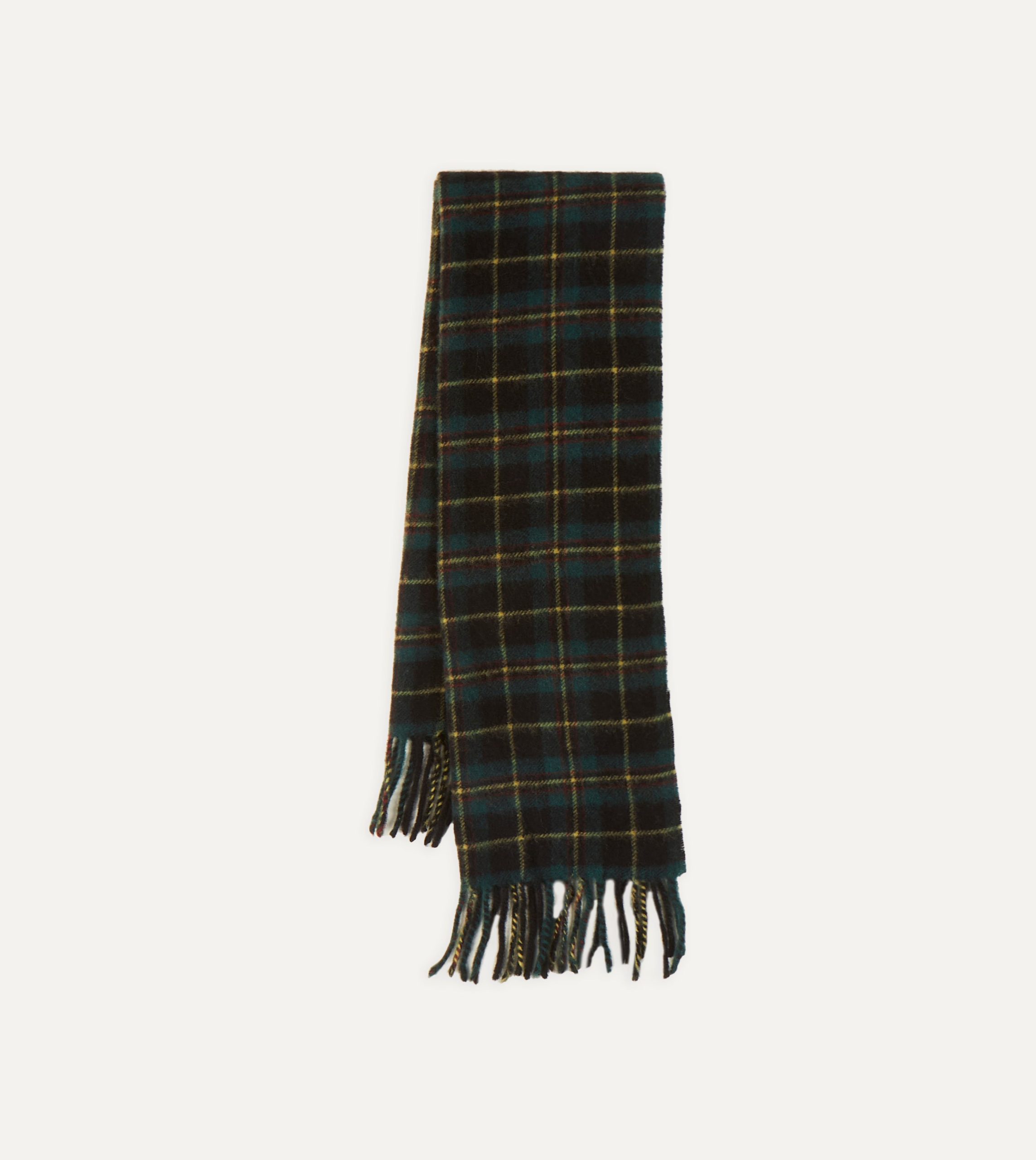 Campbell Tartan Lambswool Washed Check Scarf - Image 3