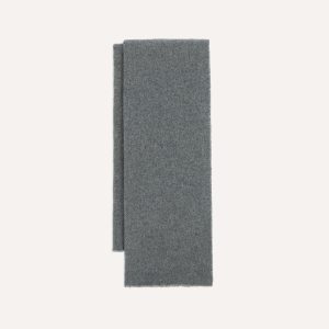 Grey Solid Wool Scarf