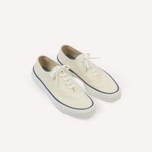 Wakouwa by Anatomica Ecru Cotton Canvas Oxford Trainers