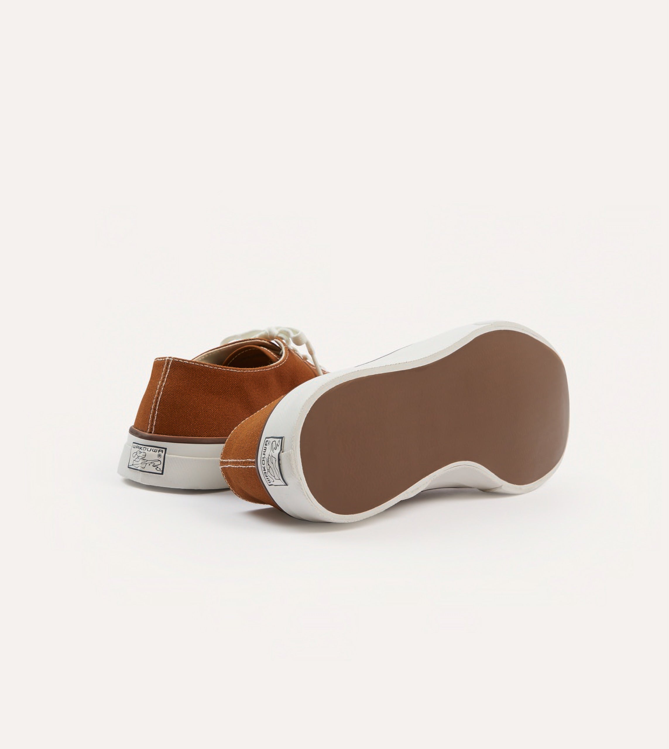 Wakouwa by Anatomica Brown Cotton Canvas Oxford Trainers - Image 2