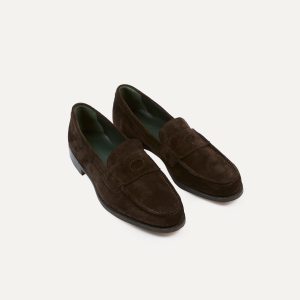 Brown Suede Charles Mk II Goodyear Welted Penny Loafer