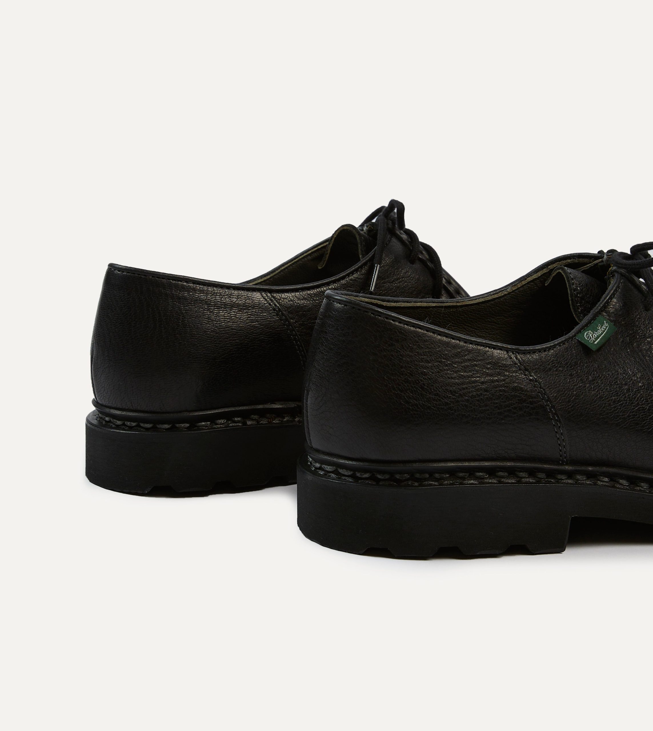 Paraboot Michael Noir Deer Leather Derby Shoe - Image 5