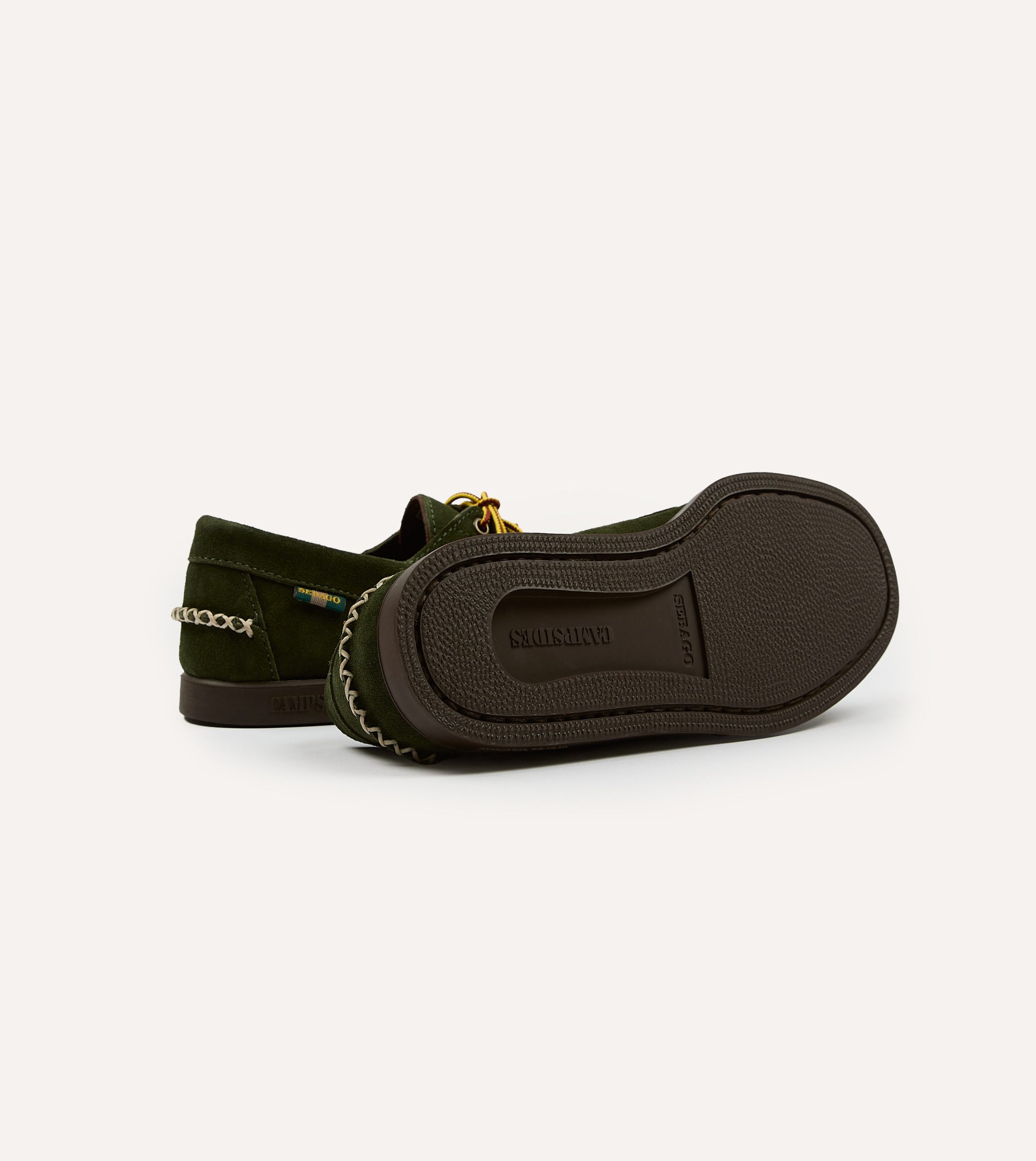 Drake's by Sebago Campsides Askook Kilt Green Suede Shoe - Image 2