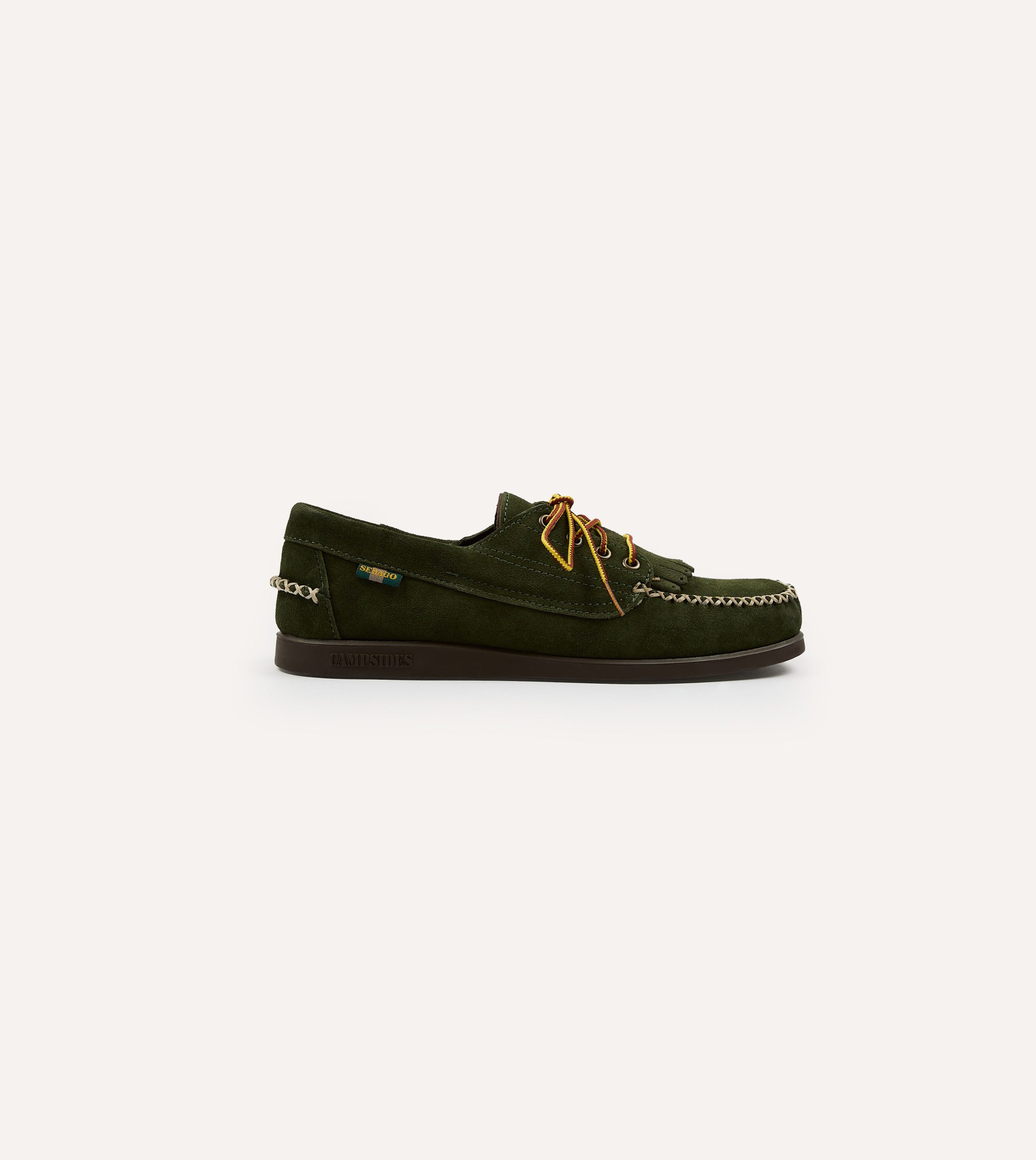 Drake's by Sebago Campsides Askook Kilt Green Suede Shoe - Image 6
