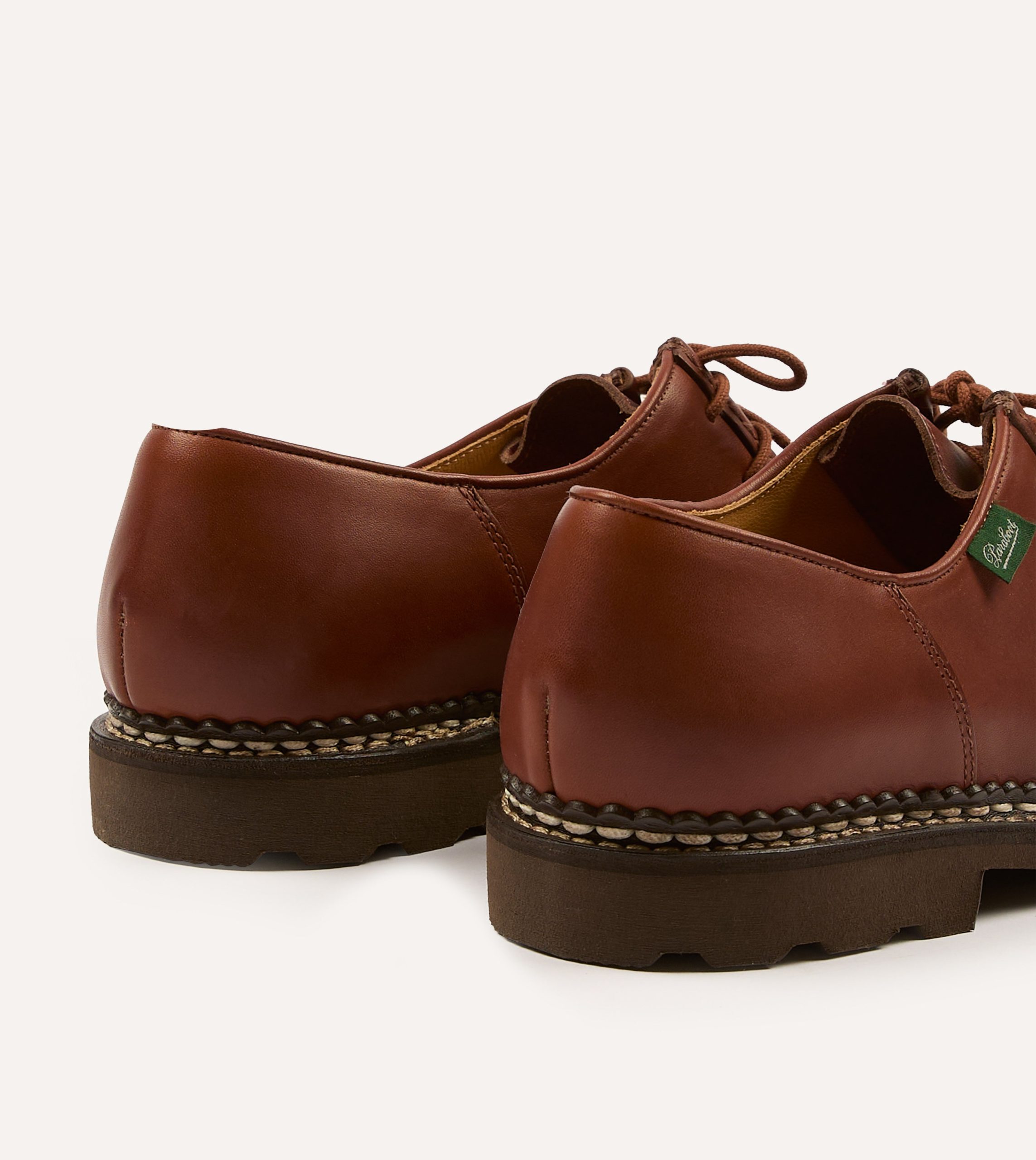 Paraboot Michael Marron Leather Derby Shoe - Image 5