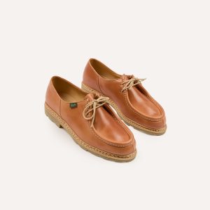 Paraboot Michael Camel Leather Derby Shoe