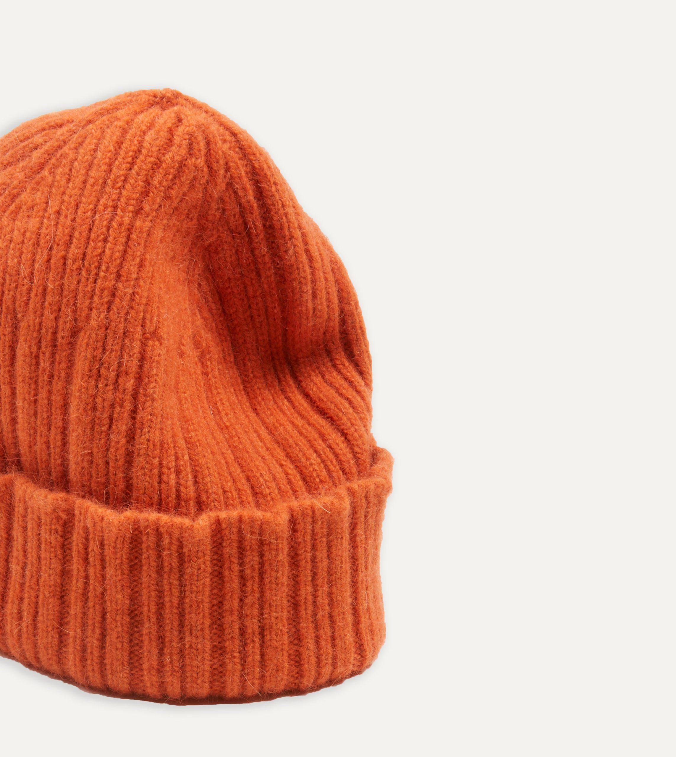 Orange Geelongora Ribbed Knit Cap - Image 4