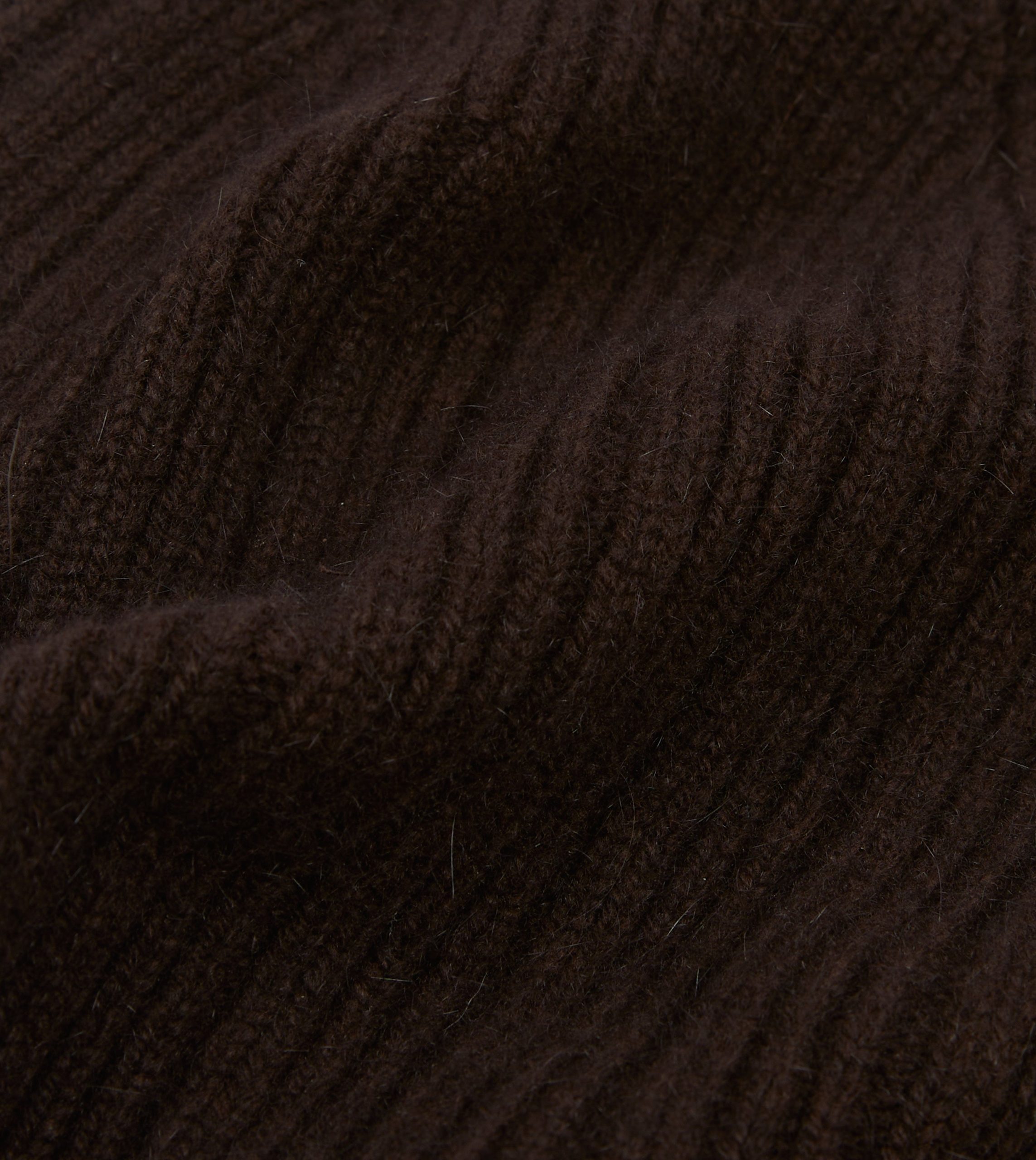 Brown Geelongora Ribbed Knit Cap - Image 2