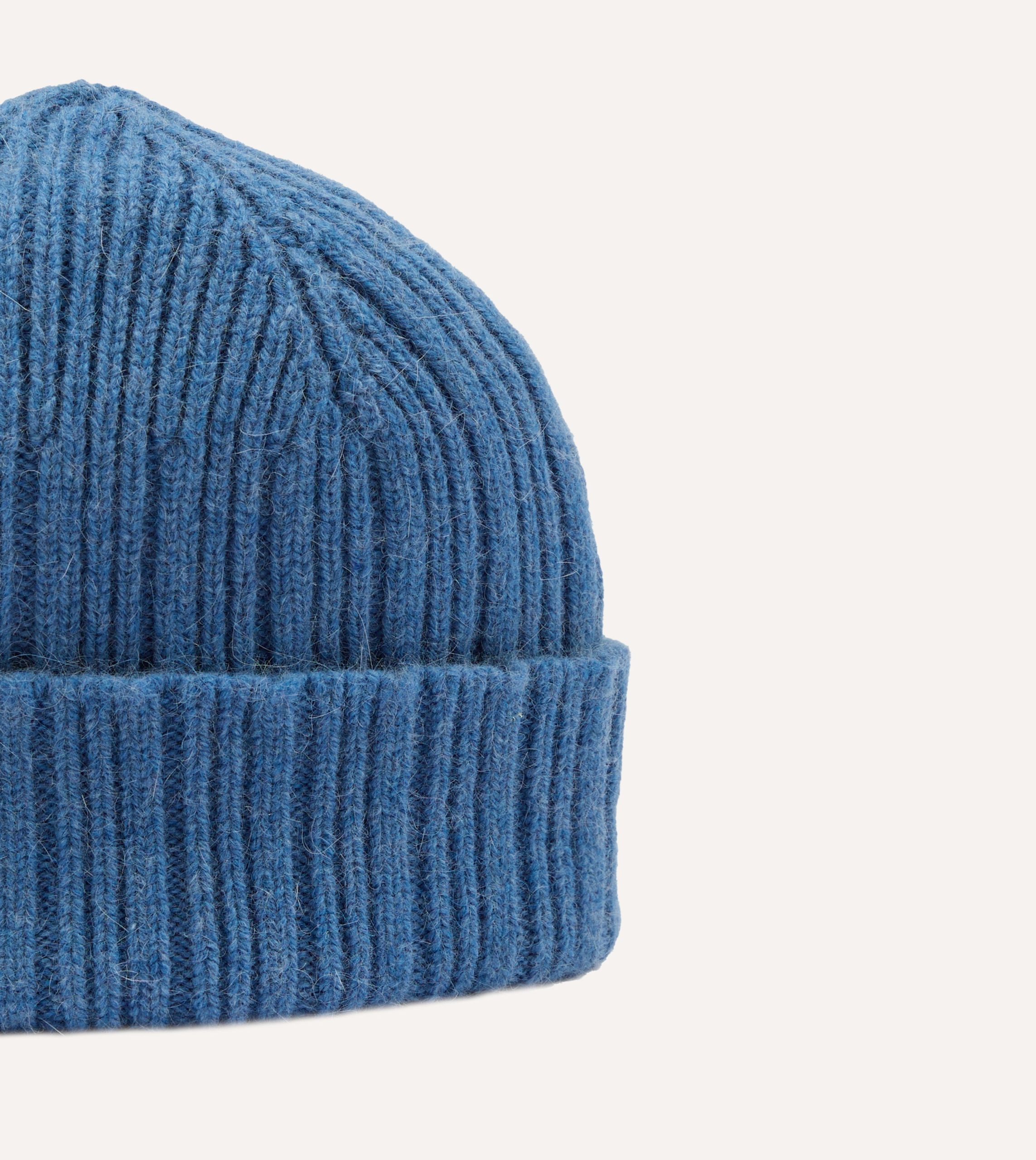 Sky Blue Geelongora Ribbed Knit Cap - Image 4