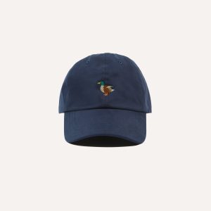 Navy Duck Emblem Cotton Baseball Cap