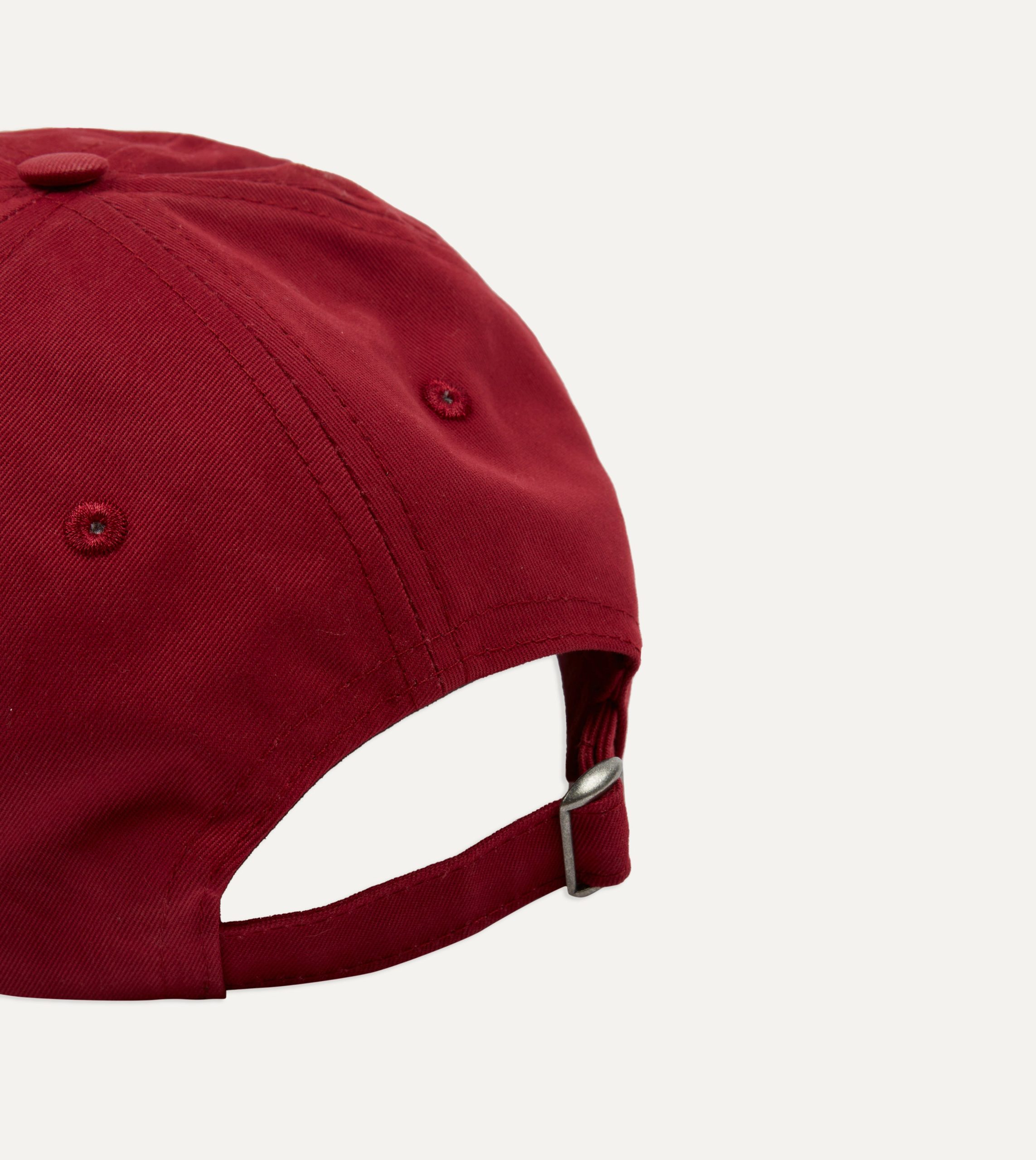 Red Morlaix Plombeé '77 Cotton Twill Baseball Cap - Image 2