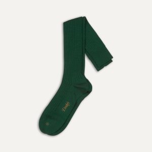 Green Wool Over-the-Calf Socks