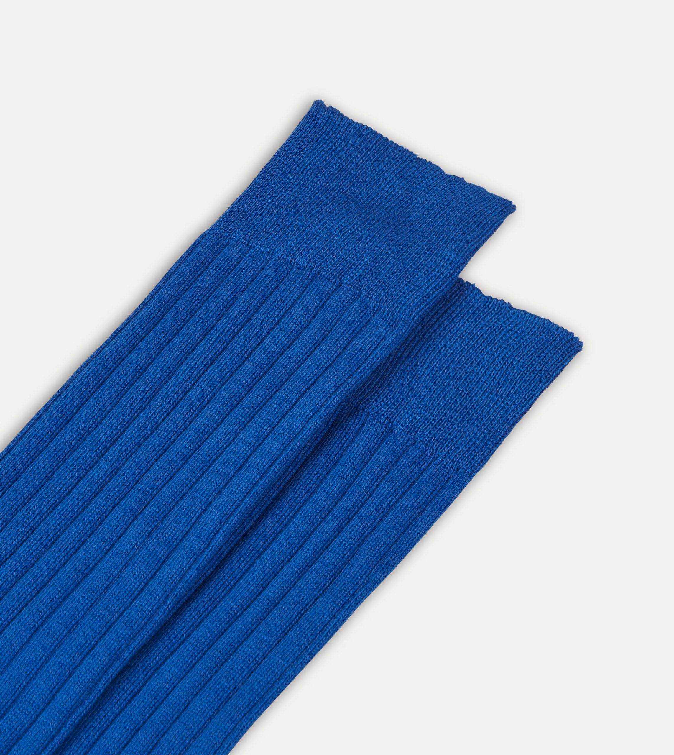 Royal Blue Cotton Over-the-Calf Socks - Image 3