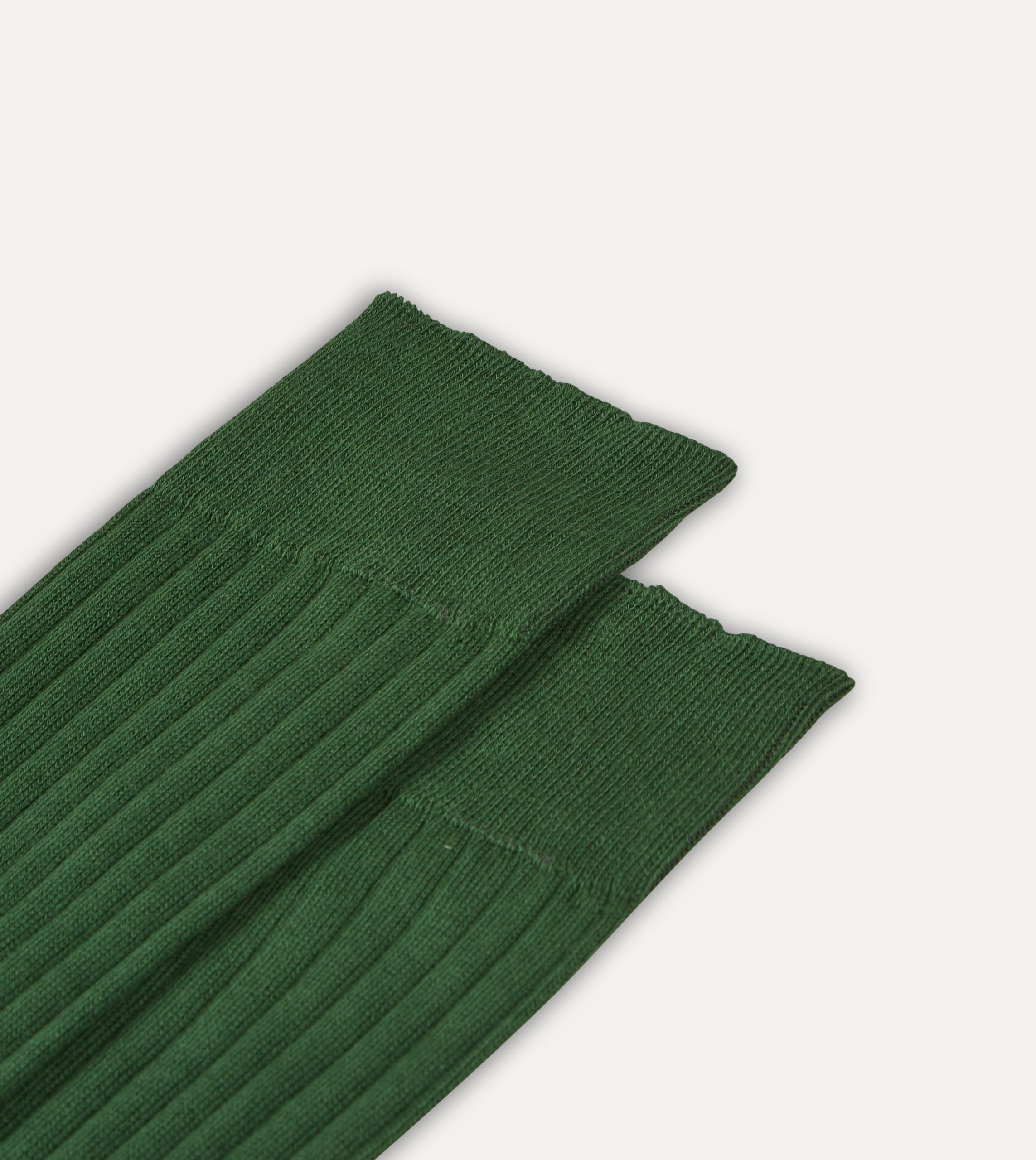 Green Cotton Over-the-Calf Socks - Image 3