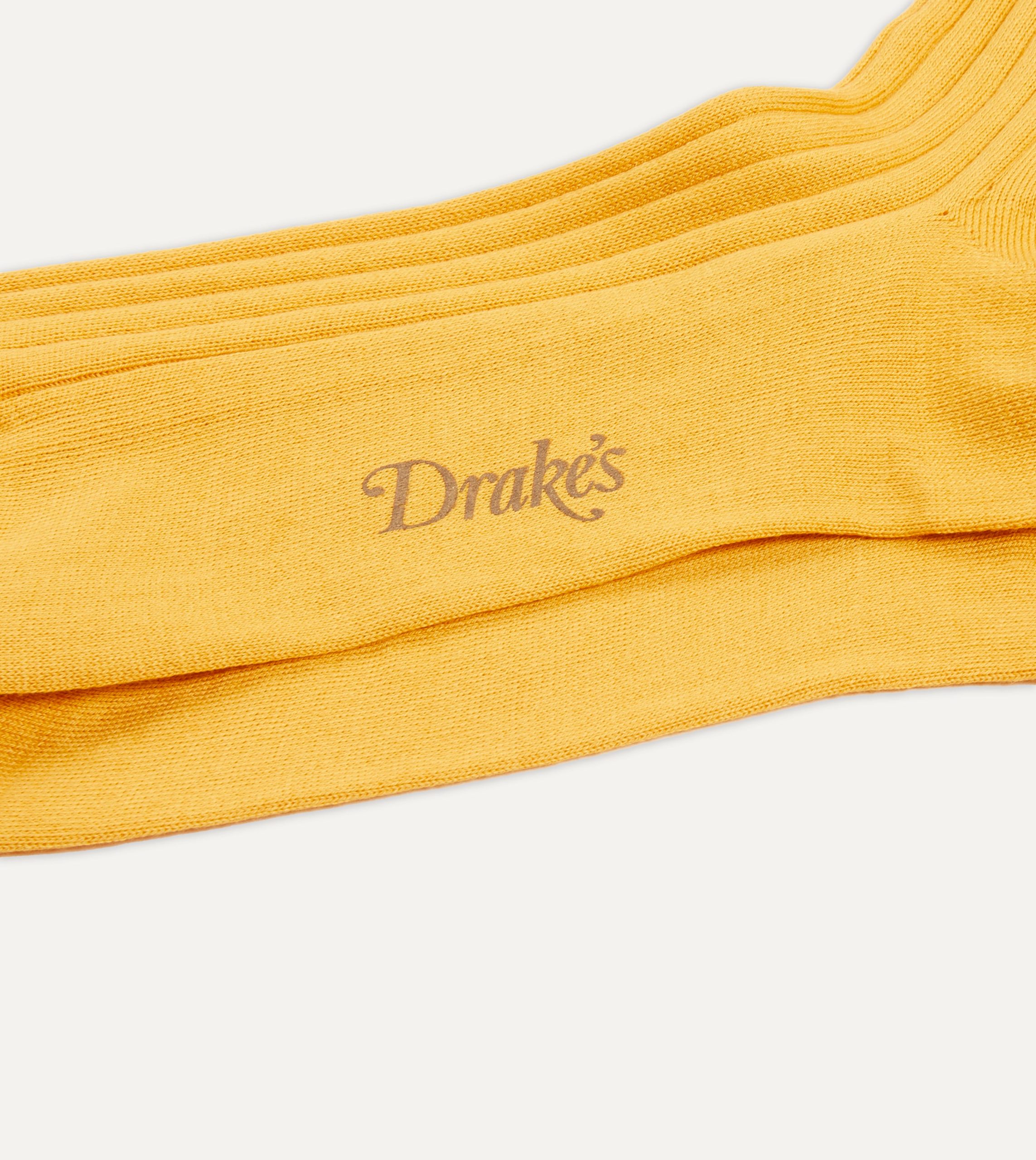 Yellow Cotton Over-the-Calf Socks - Image 2