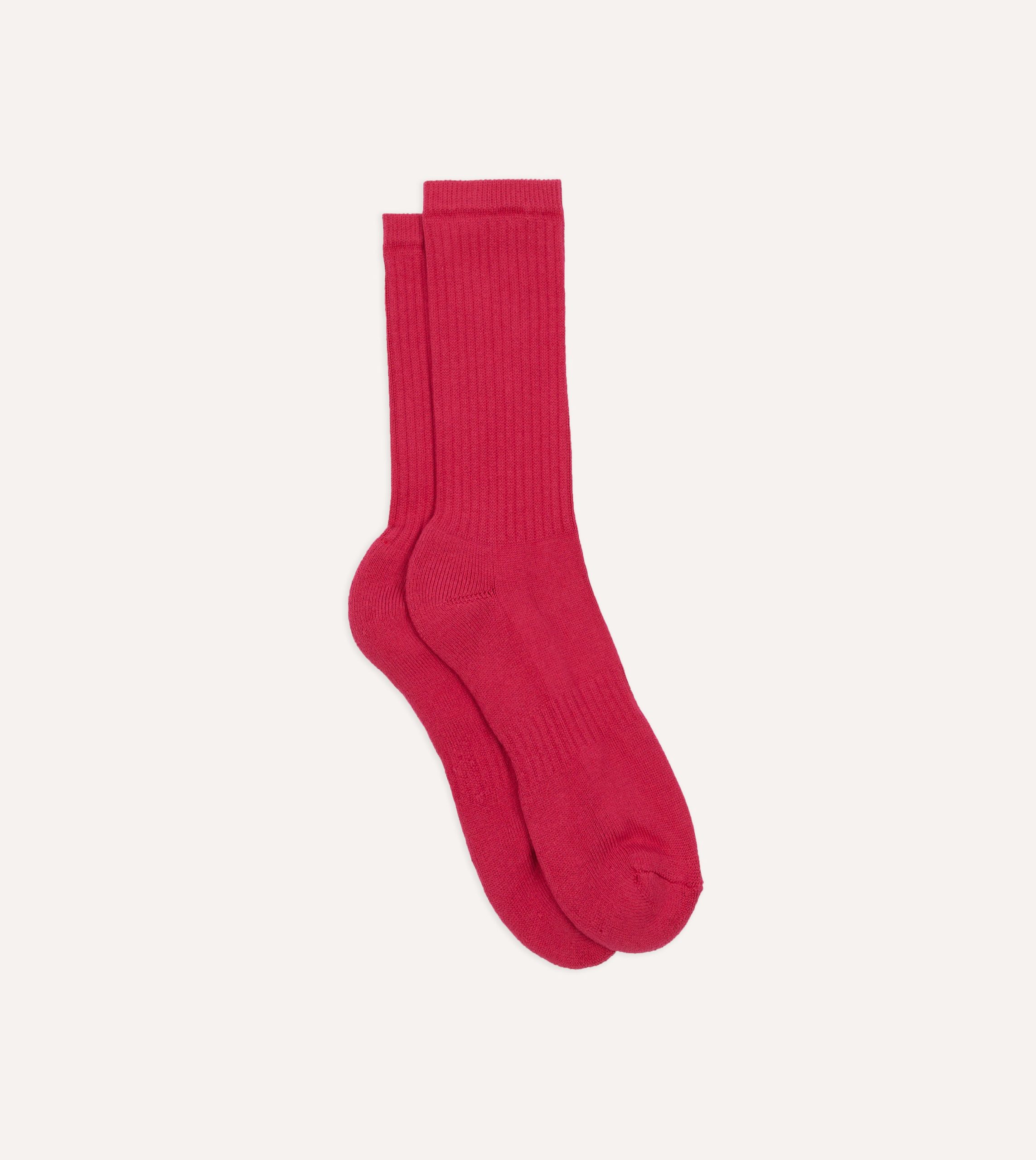 Pink Cotton Sports Socks