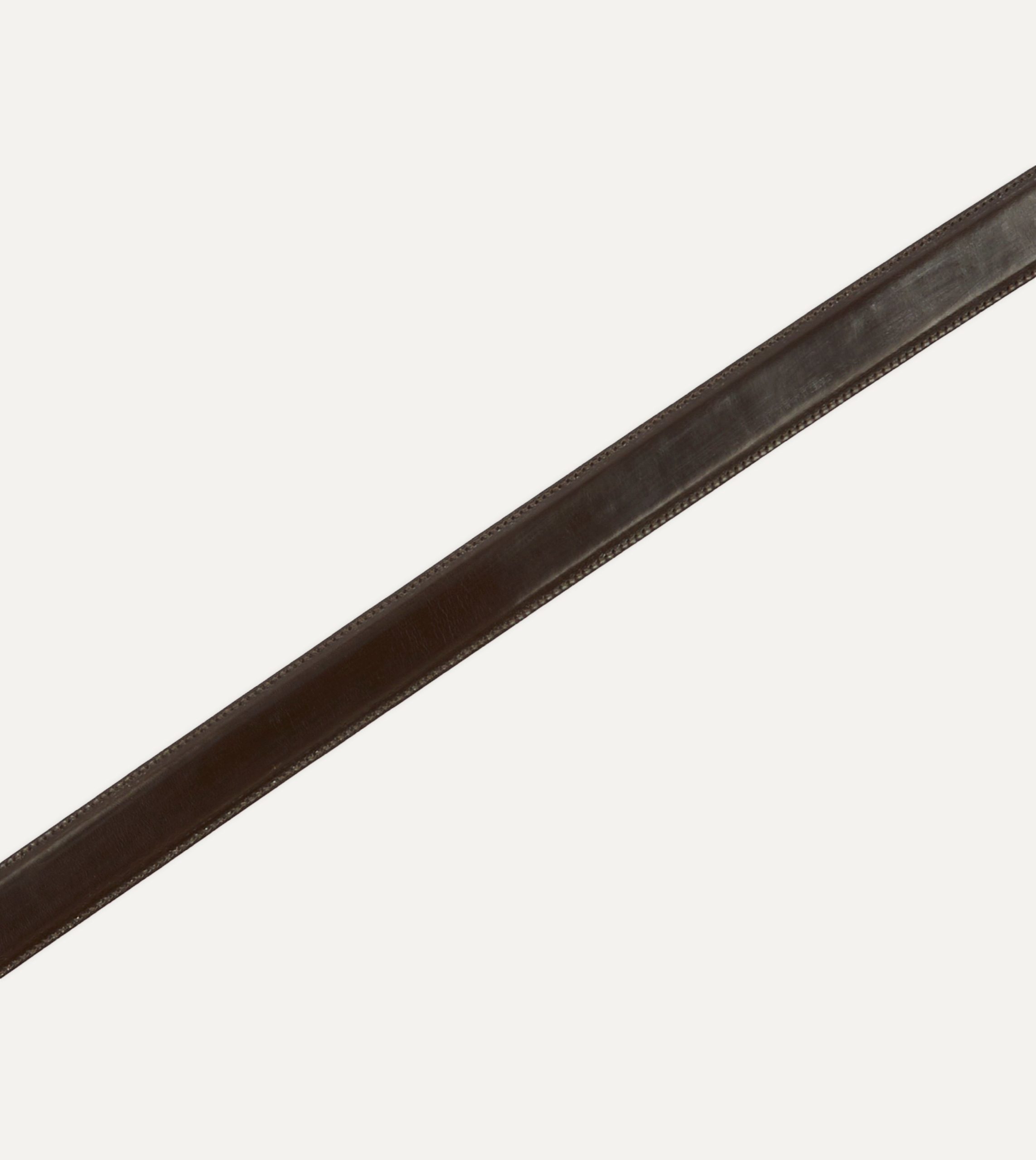 Dark Brown Bridle Calf Leather Western Belt - Image 5