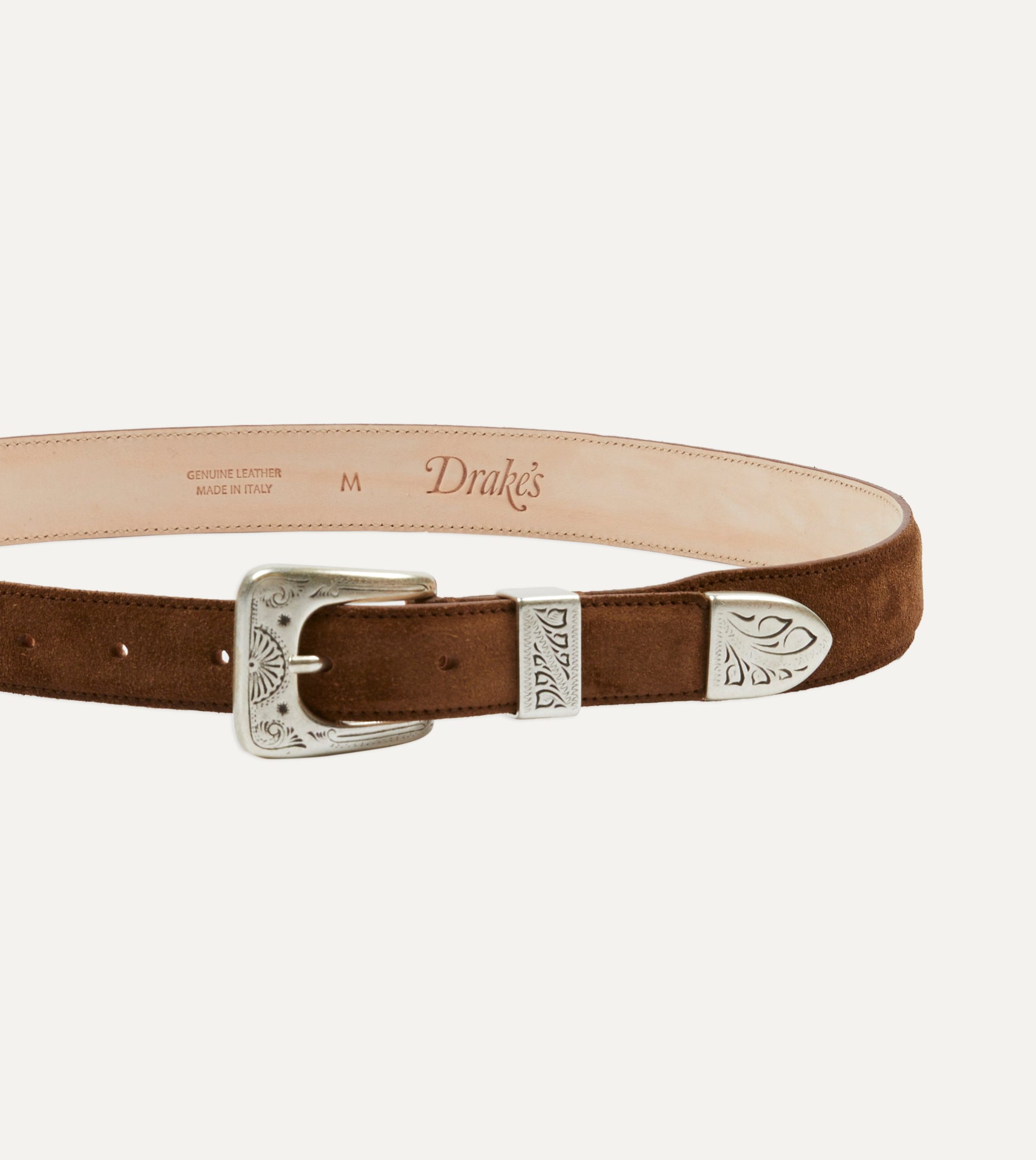 Light Brown Suede Western Belt - Image 3