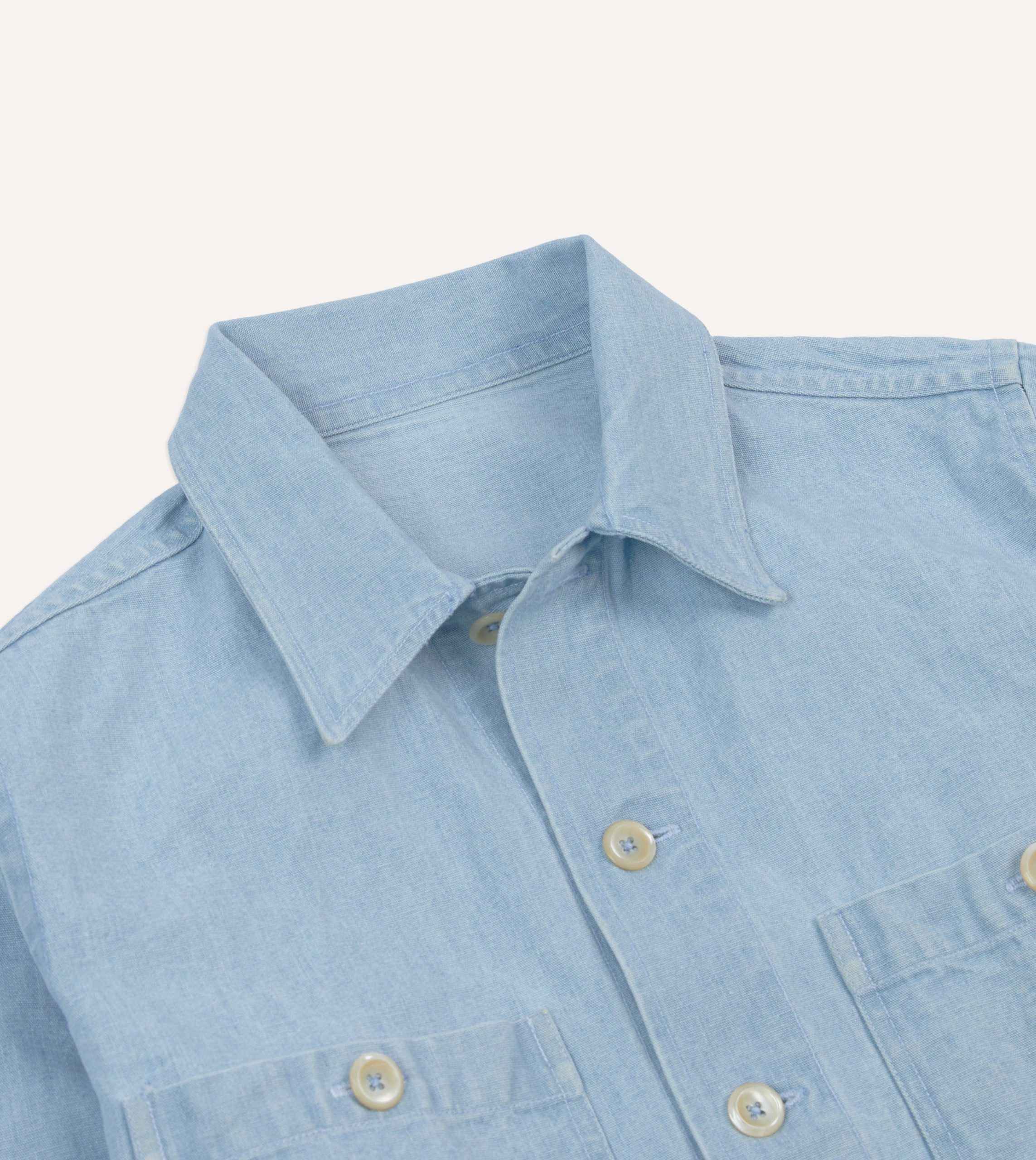 Bleach Wash Denim Field Shirt - Image 3