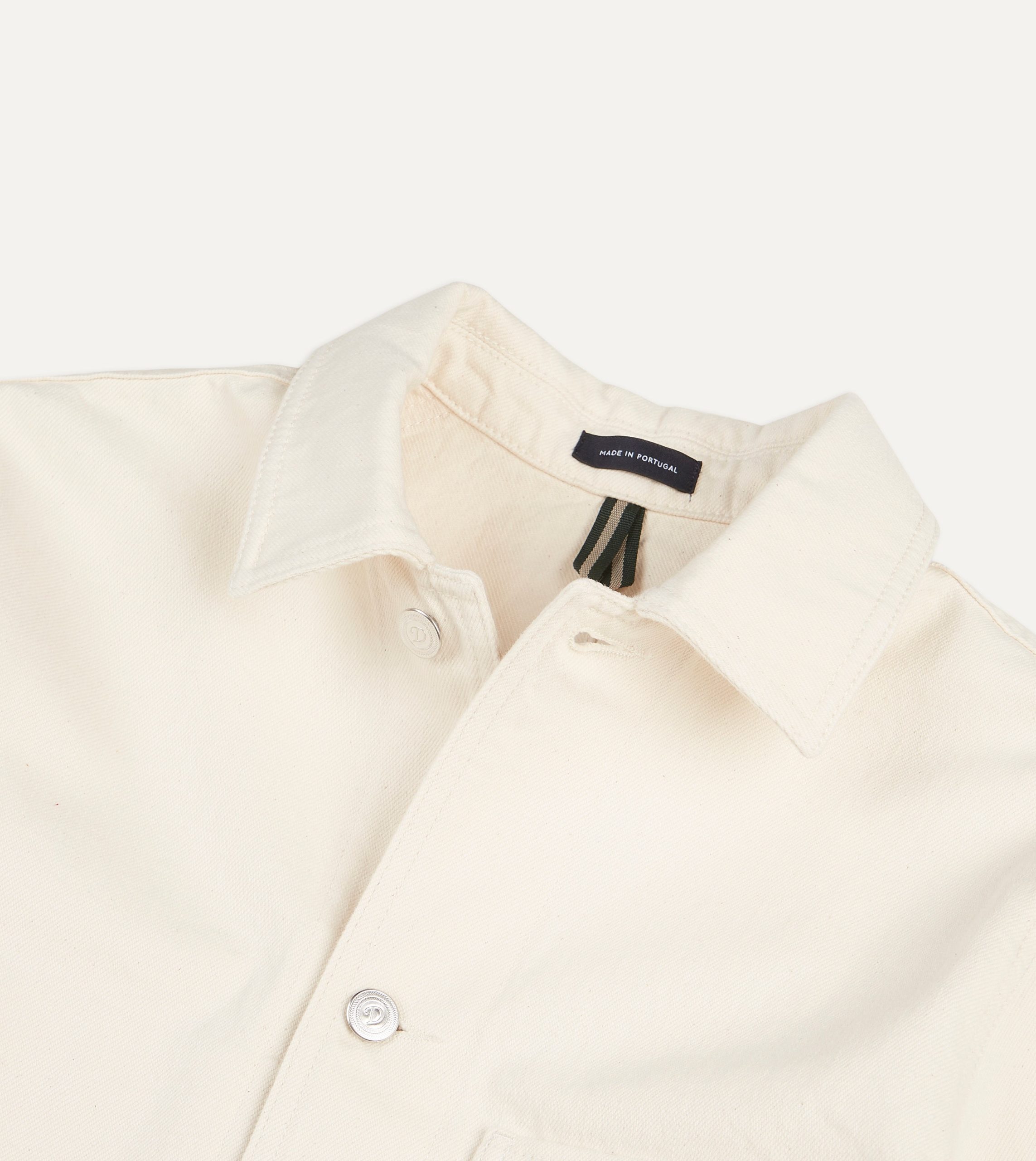 Ecru Selvedge Denim Five-Pocket Chore Jacket - Image 4