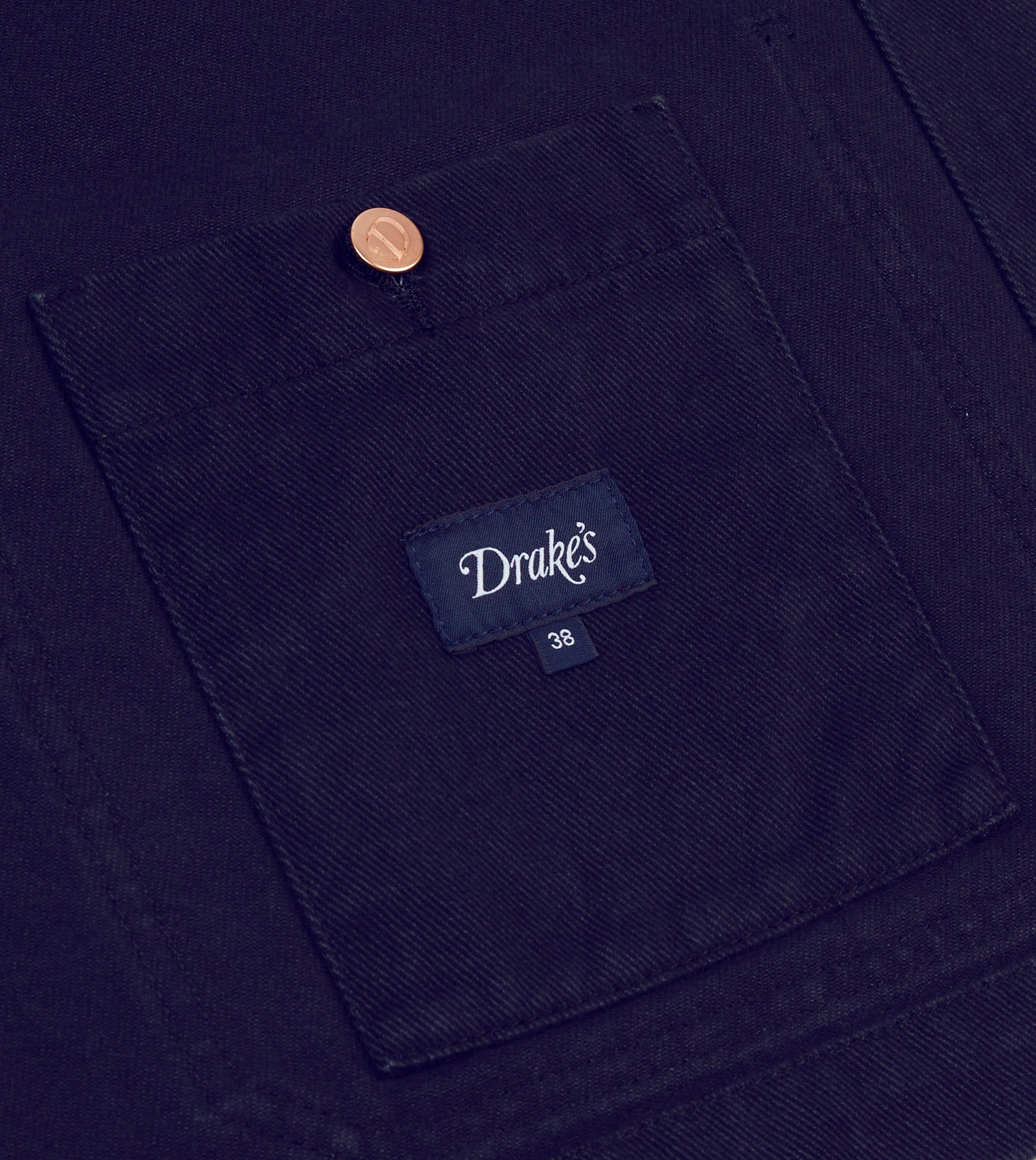 French Blue Heavy Twill Cotton Five-Pocket Chore Jacket - Image 7