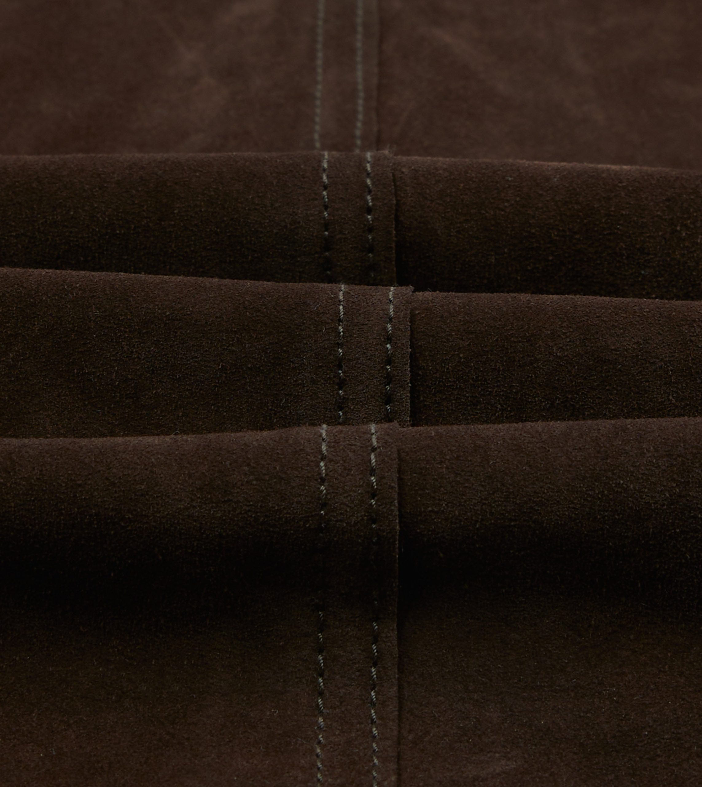 Chocolate Brown Heavyweight Suede Five-Pocket Chore Jacket - Image 2