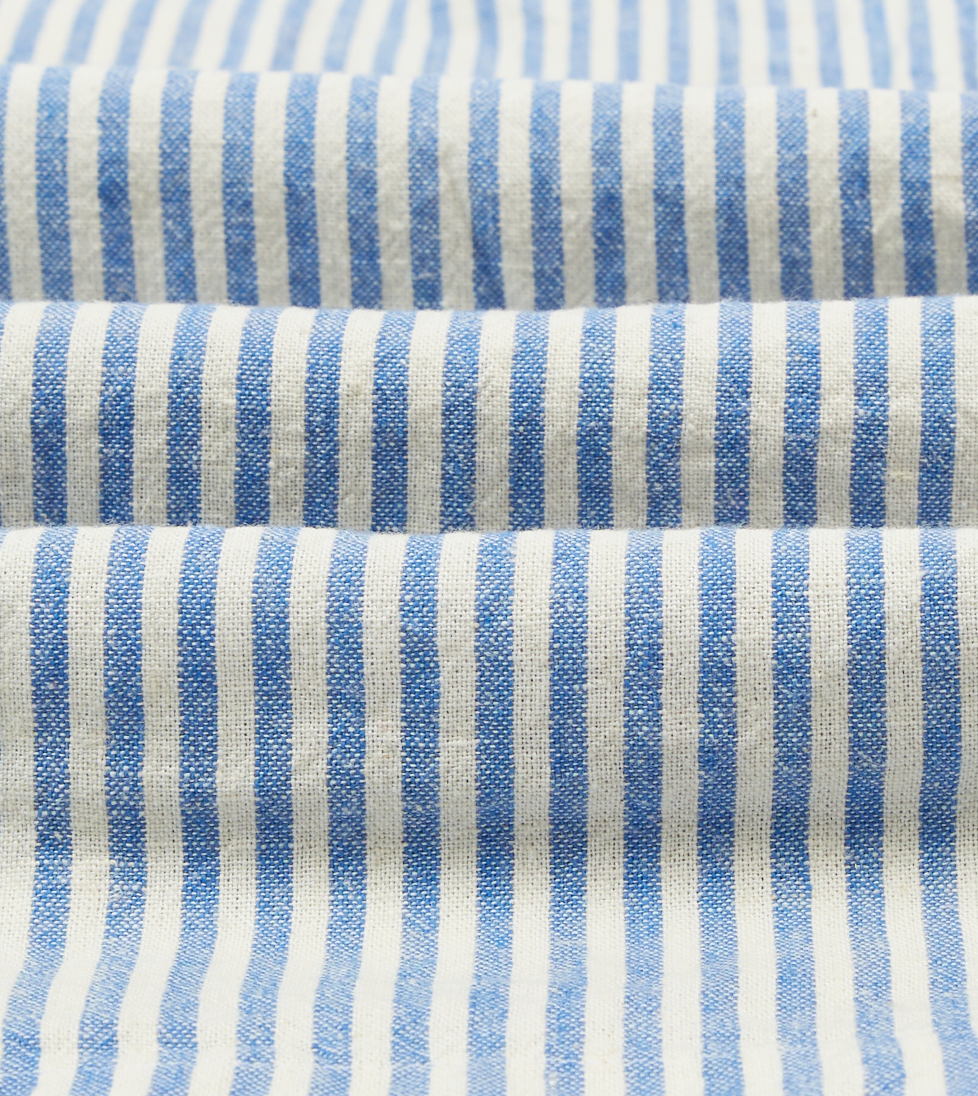 Blue and Ecru Stripe Tie Front Lightweight Overshirt - Image 2