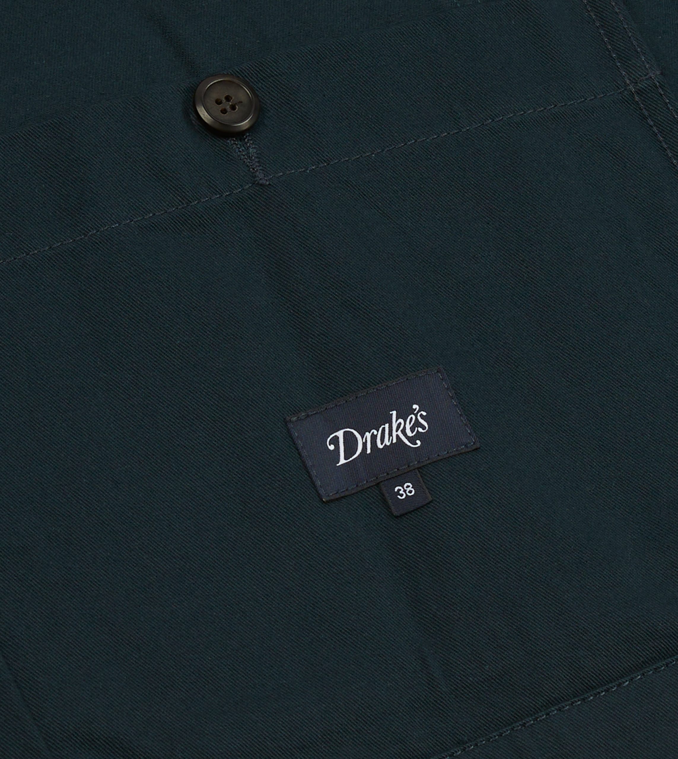 Navy Cotton Double-Breasted Chore Coat - Image 8