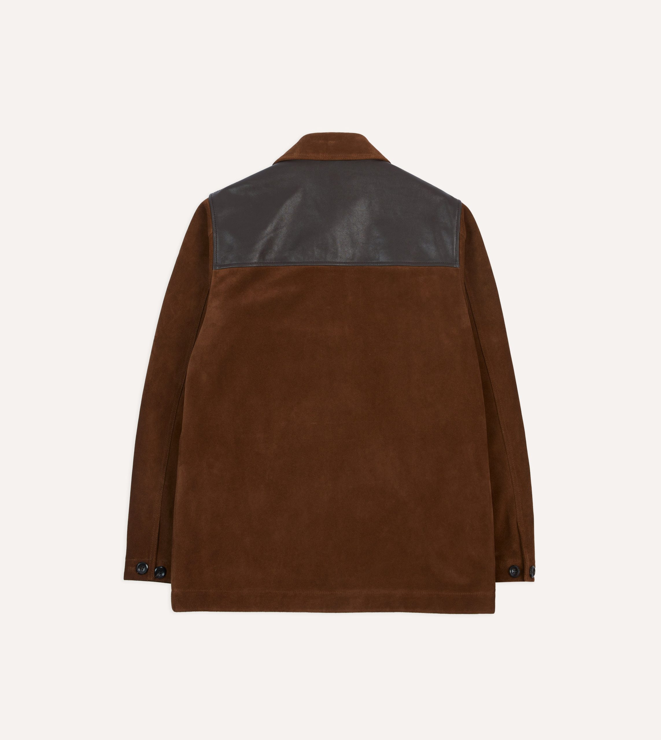 Brown Suede and Leather Donkey Jacket - Image 7