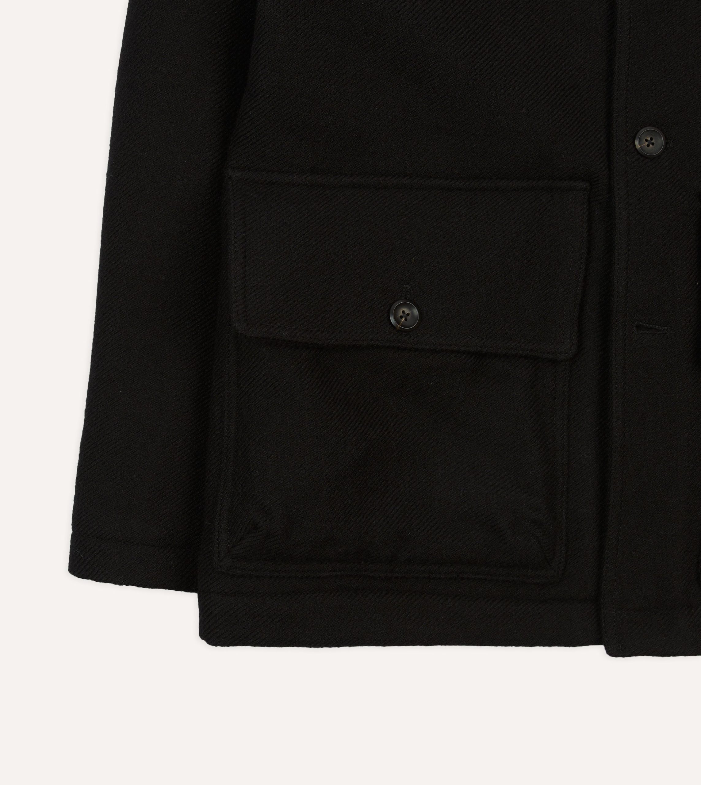 Black Wool Donkey Jacket - Image 5