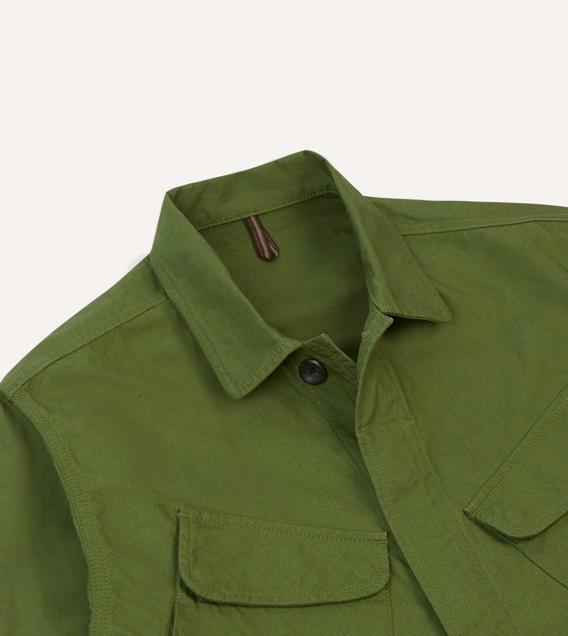 Olive Cotton Jungle Jacket - Image 3