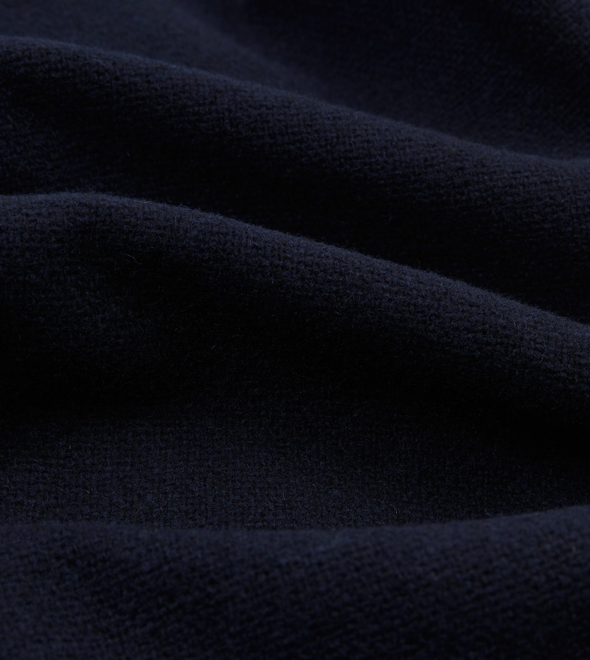 Navy Wool Raglan Coat - Image 2