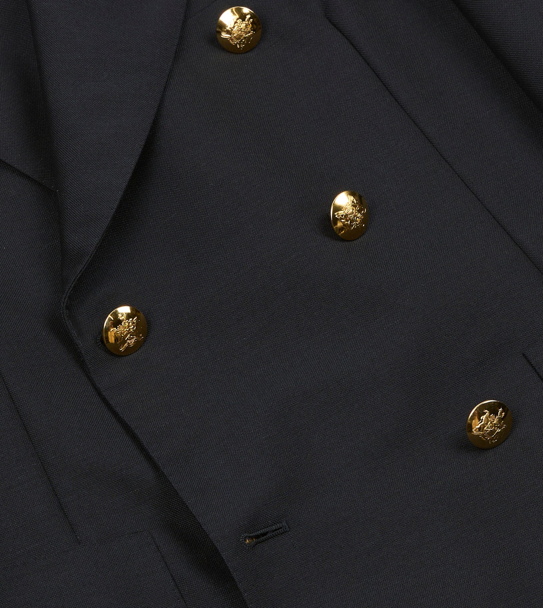 Navy Wool-Mohair Double-Breasted Travel Blazer - Image 6