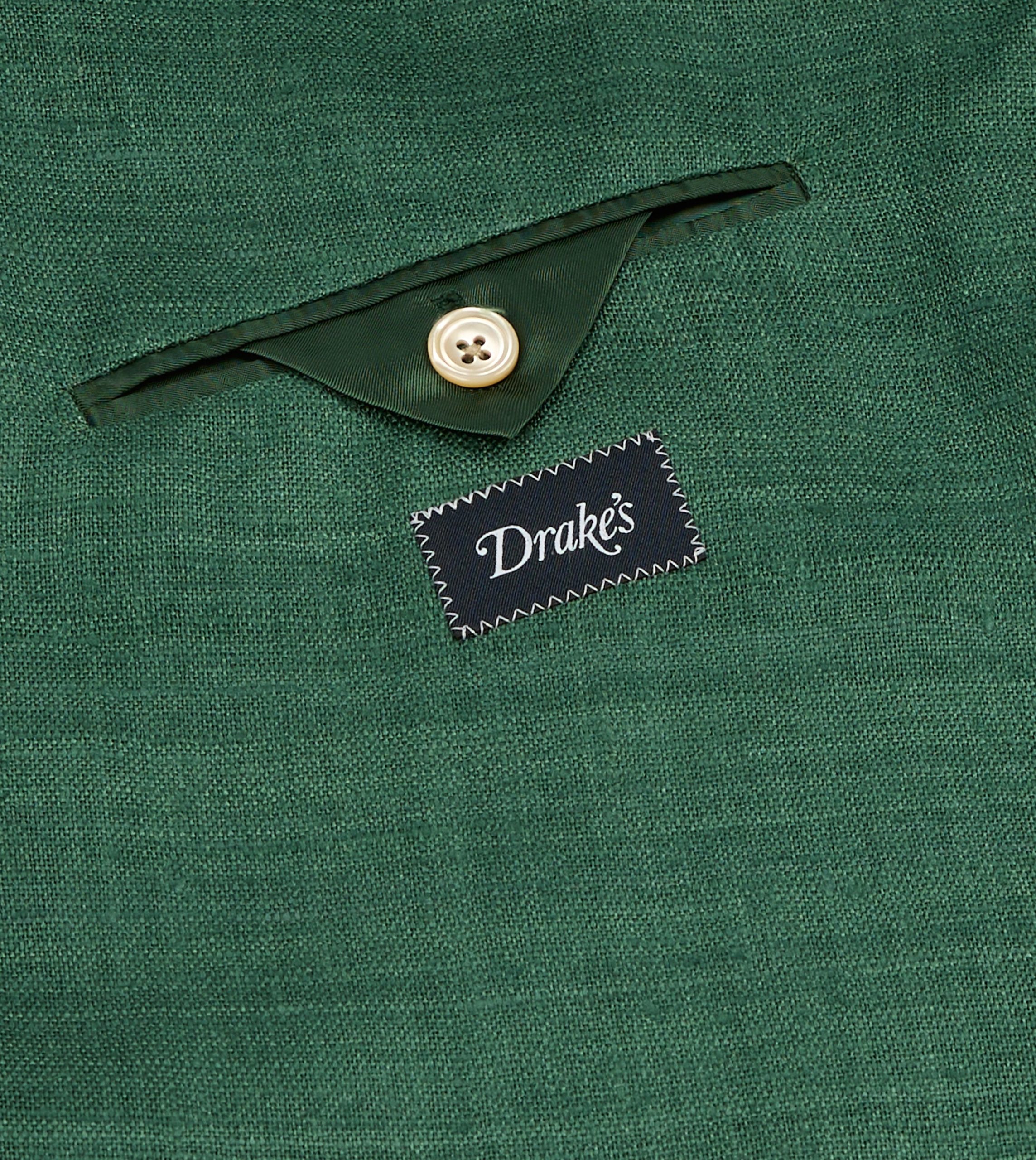 Green Tussah Silk Double-Breasted Evening Jacket - Image 7