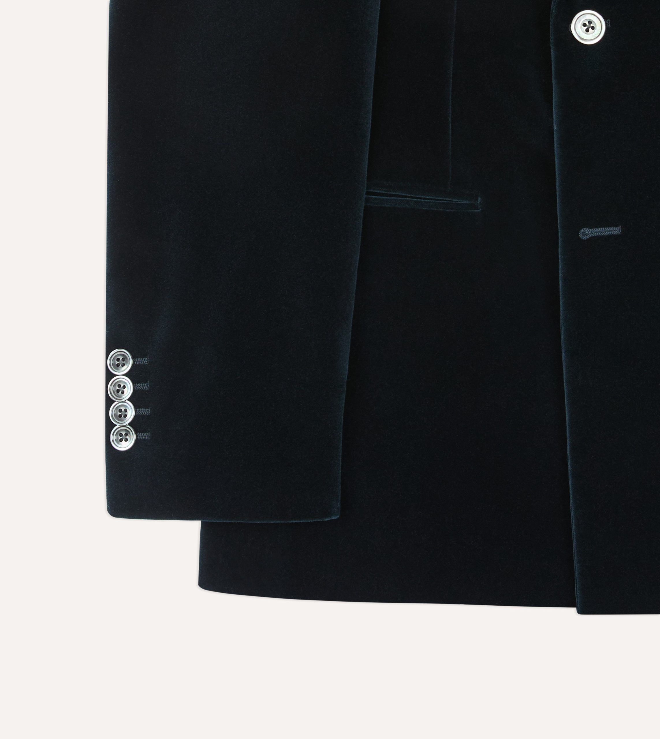 Navy Velvet Double-Breasted Blazer - Image 6