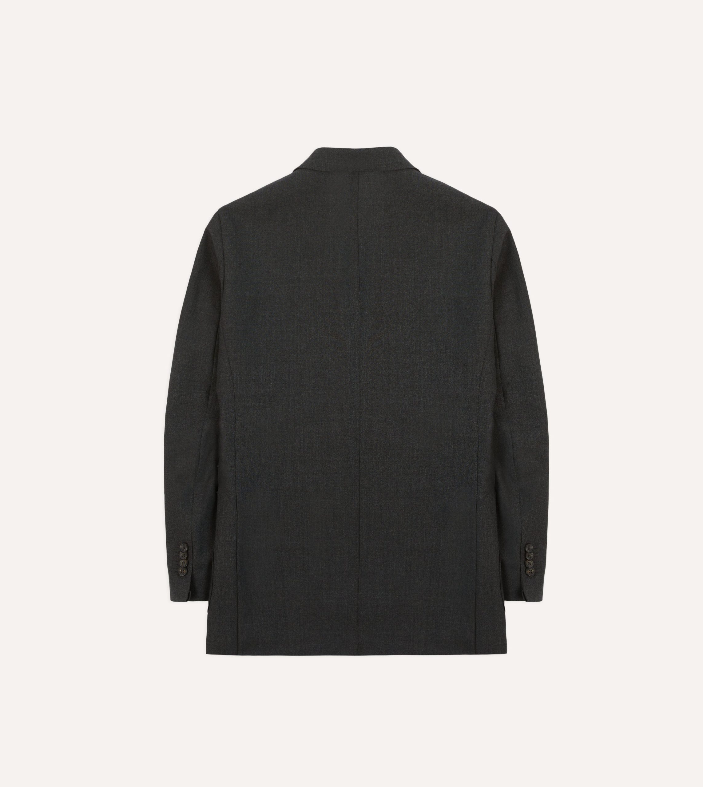 Charcoal Tropical Wool Tailored Jacket - Image 8