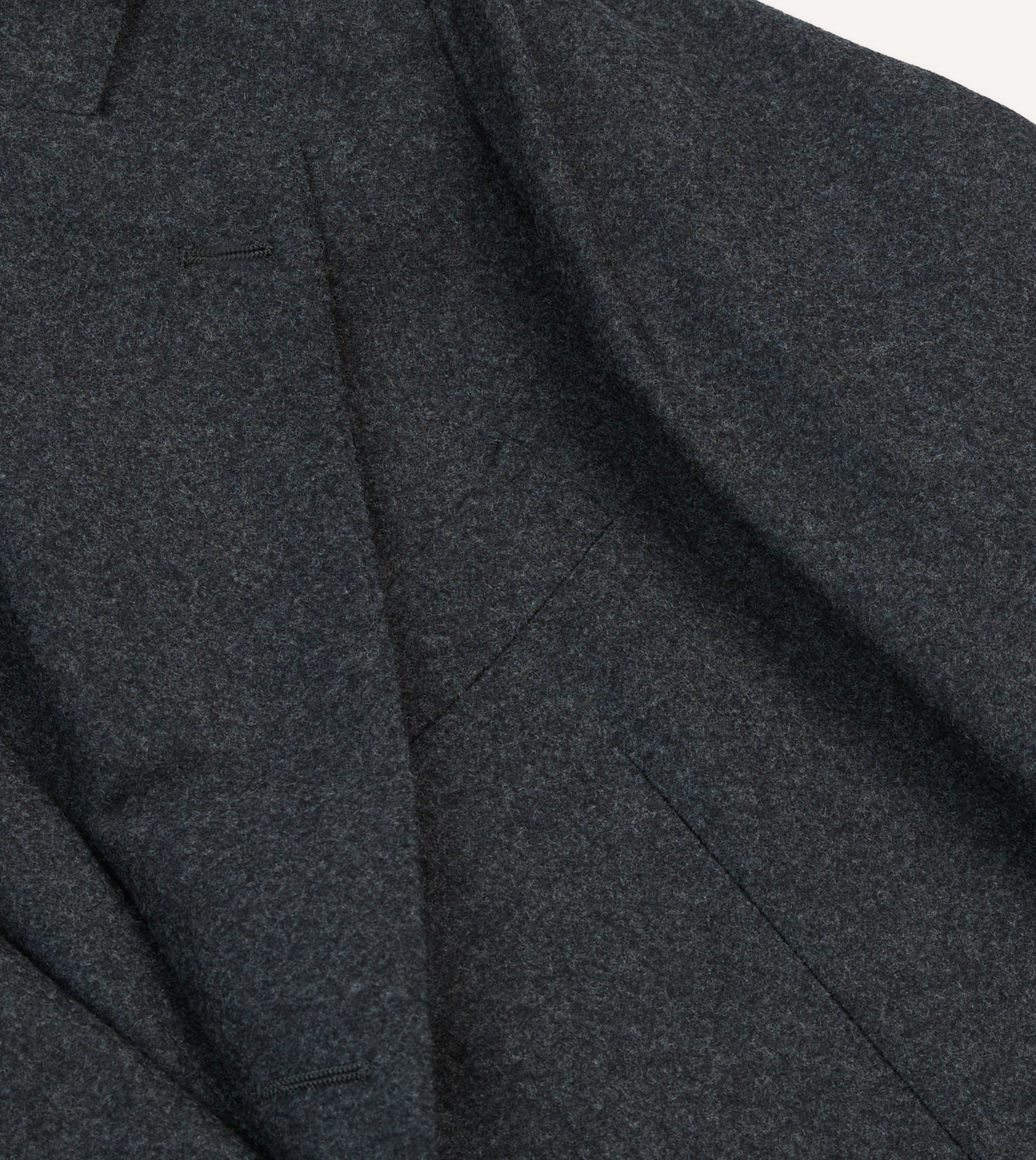 Grey Wool Flannel Tailored Jacket - Image 4