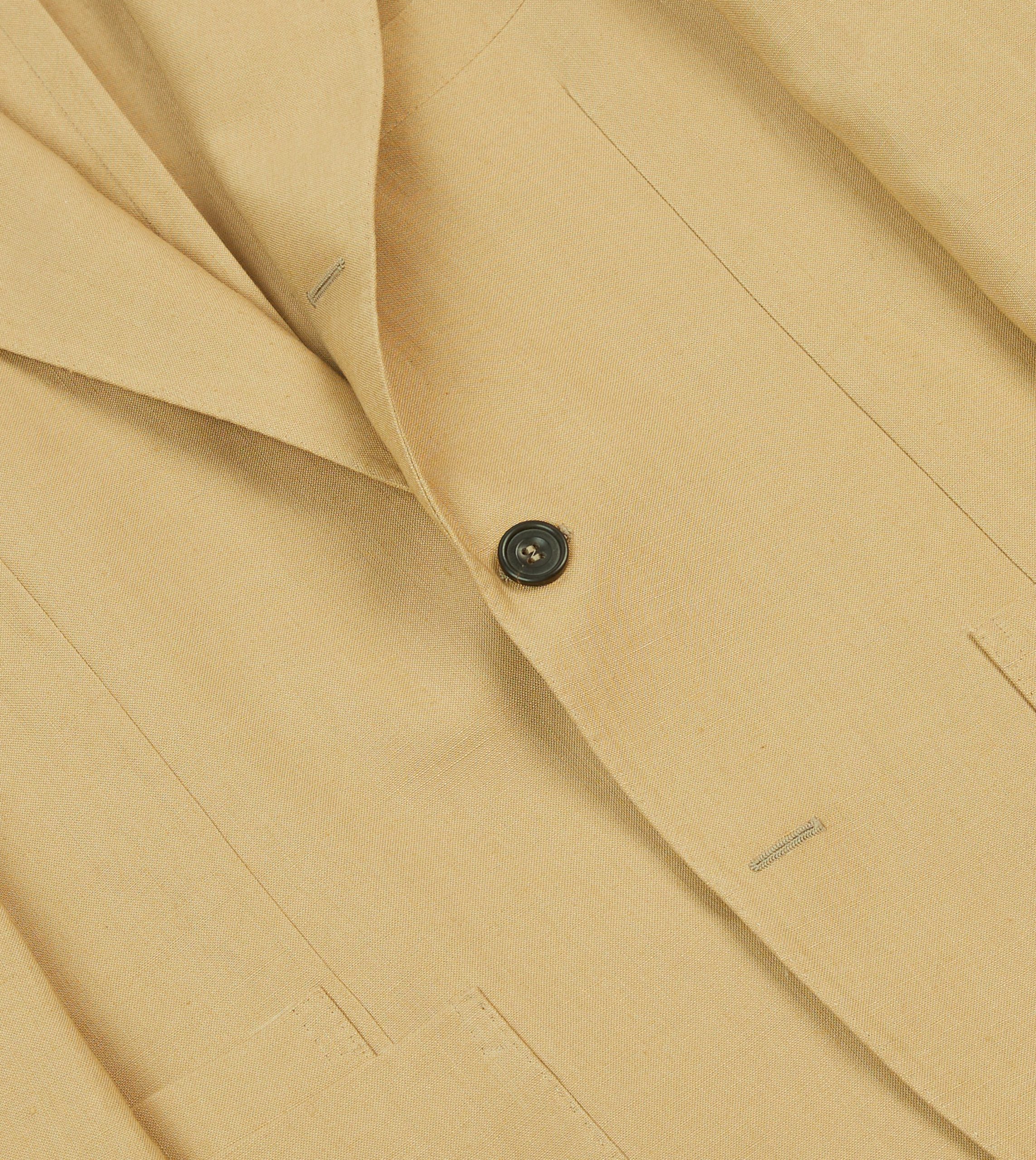 Sand Irish Linen Tailored Jacket - Image 5