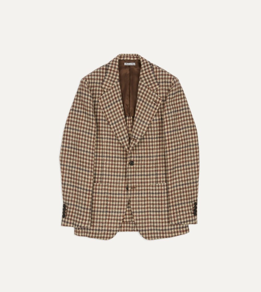 Ecru Gun Club Check Tweed Blazer