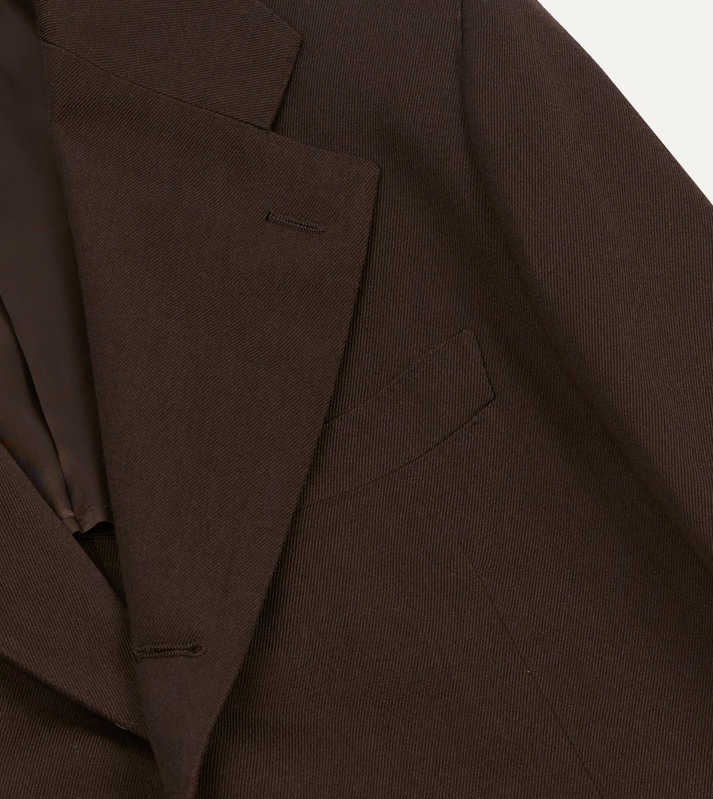 Brown Wool-Cotton Tailored Jacket - Image 4