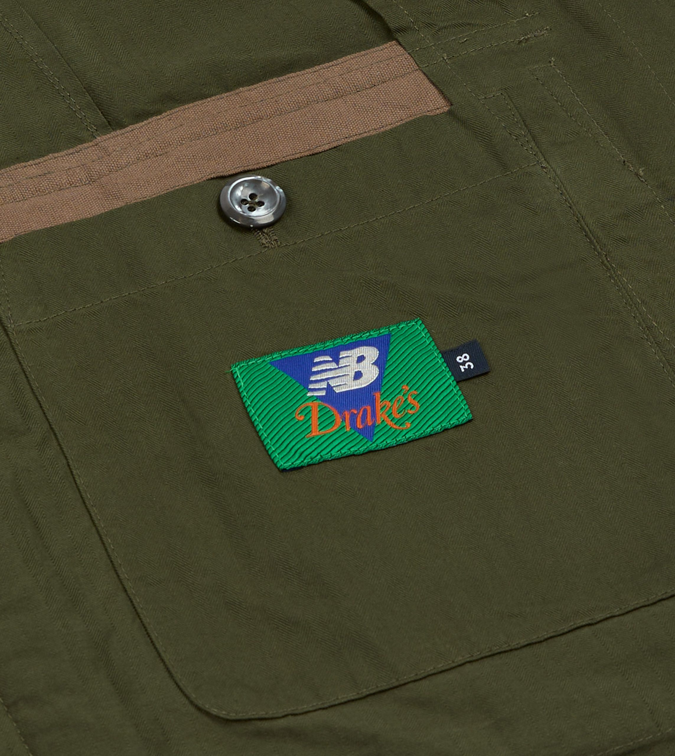 Drake's and New Balance Waxed Herringbone Cotton Games Blazer - Image 7