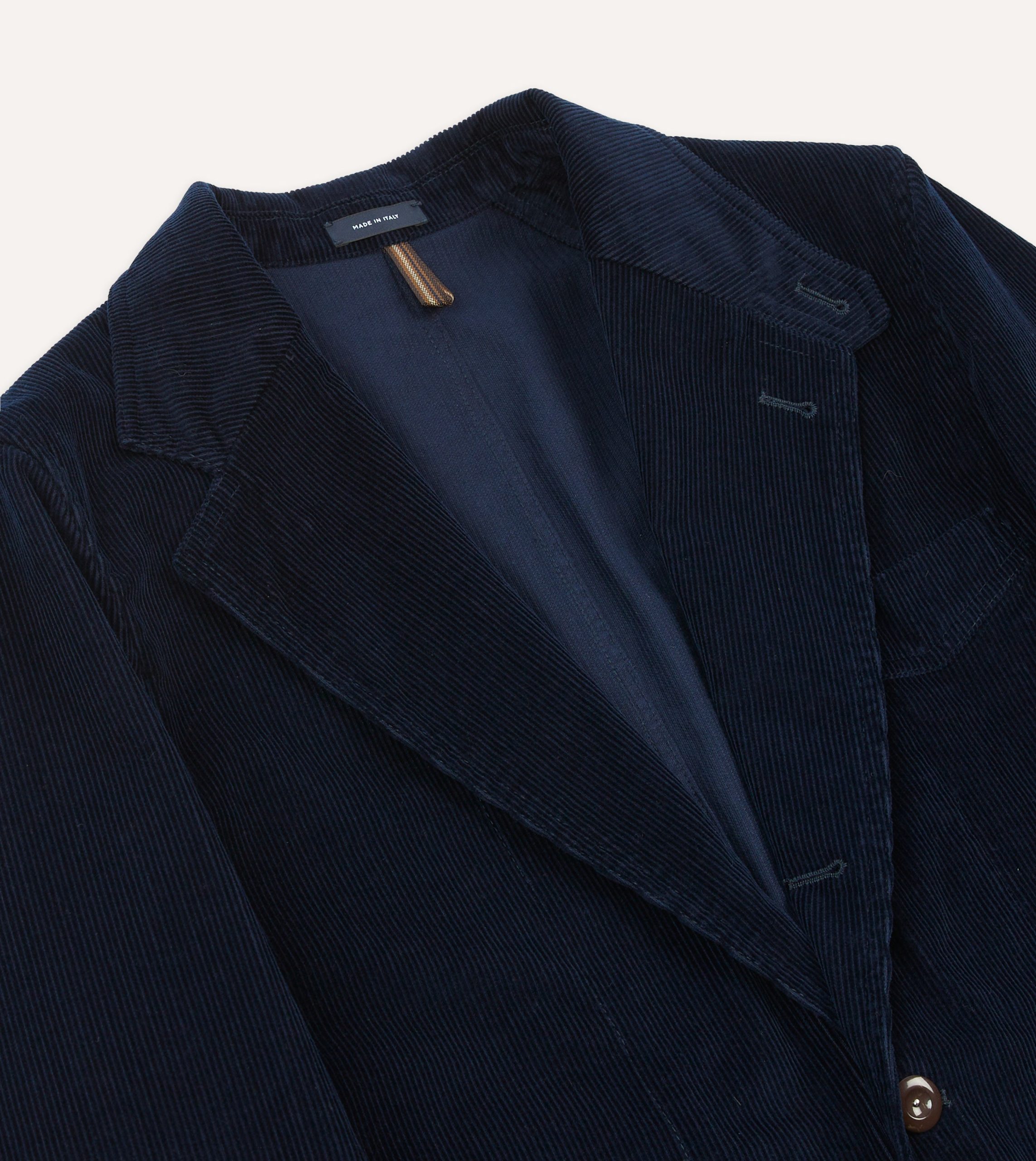 Navy Cotton Corduroy Field Games Blazer - Image 3