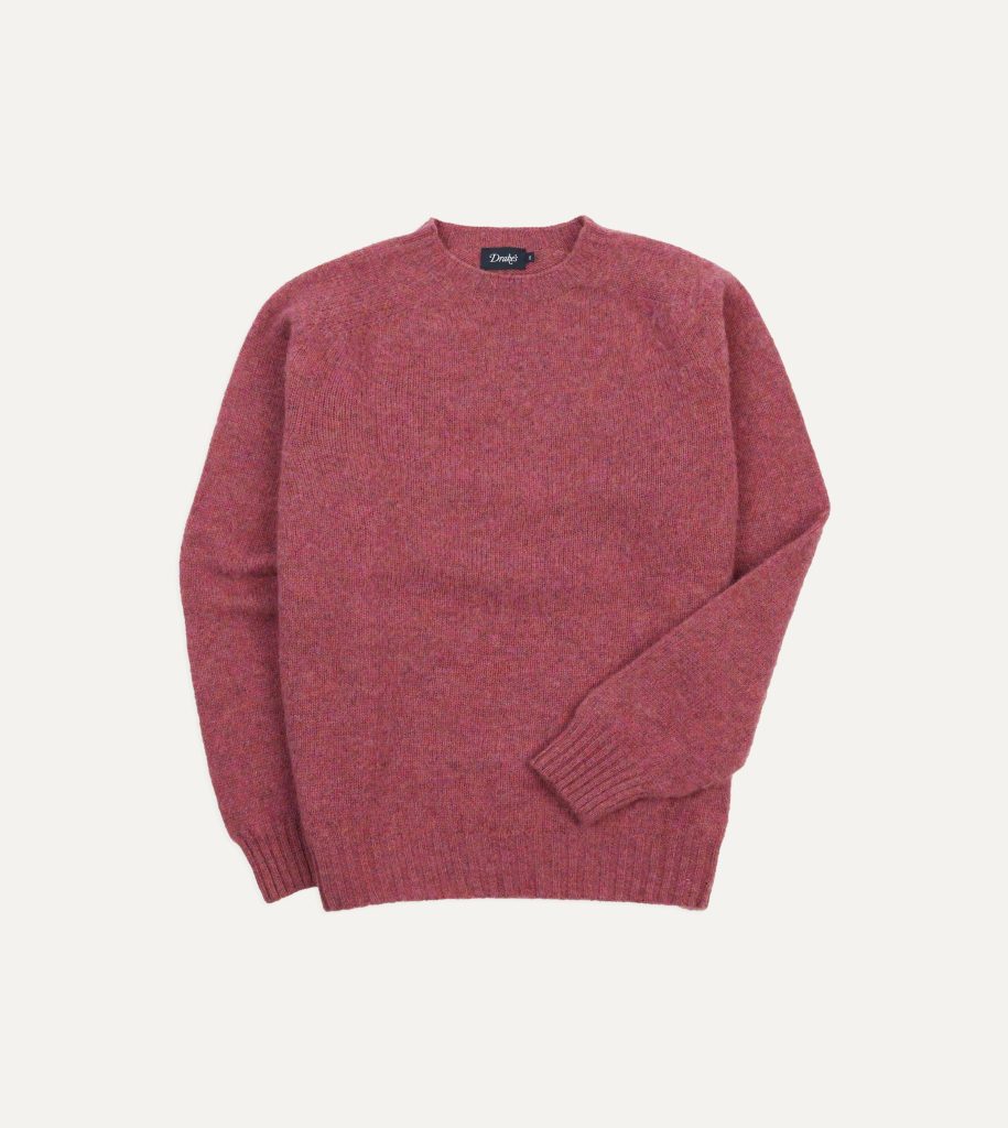 Mulberry Brushed Shetland Crew Neck Jumper