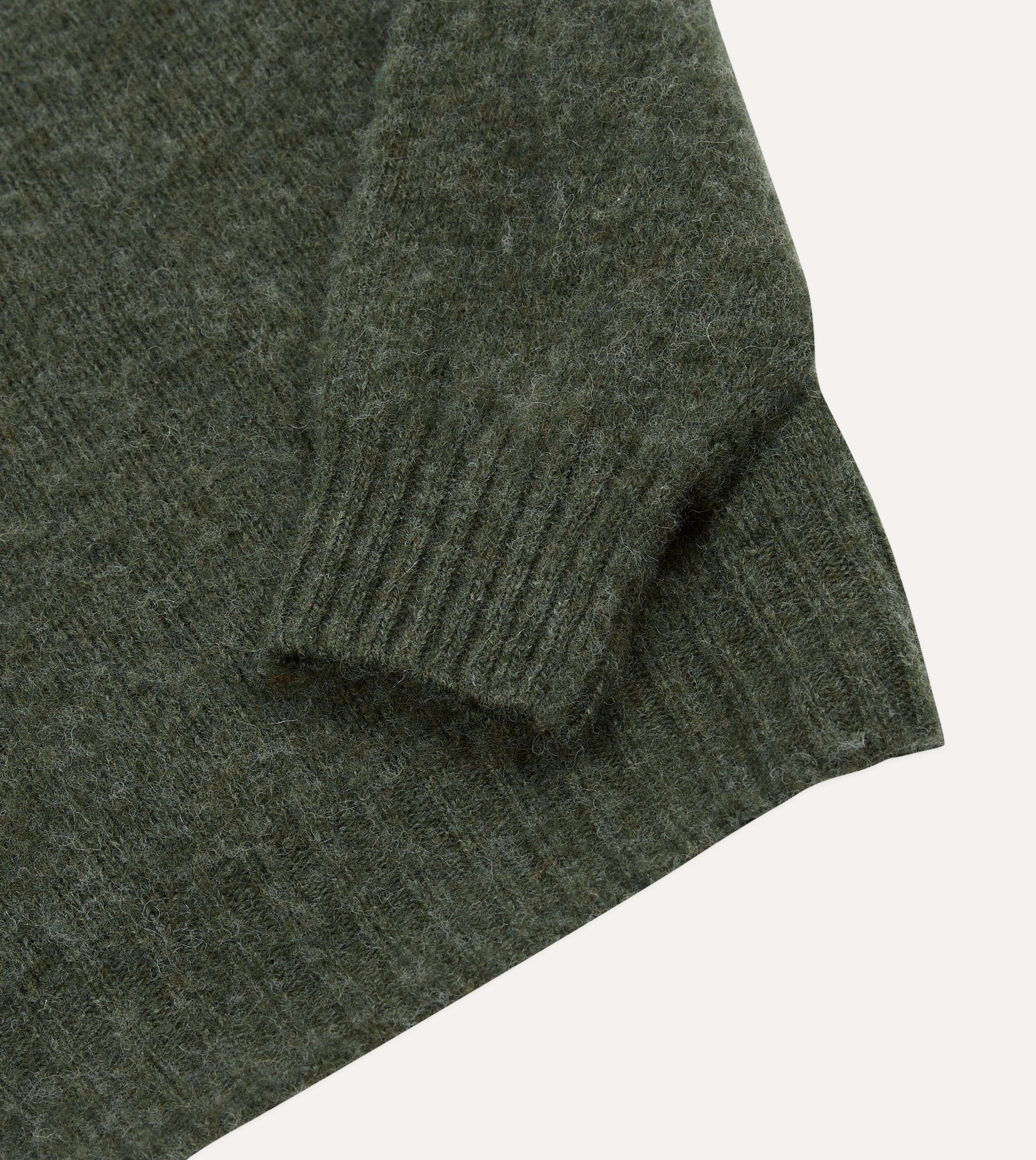 Seaweed Brushed Shetland Crew Neck Jumper - Image 4