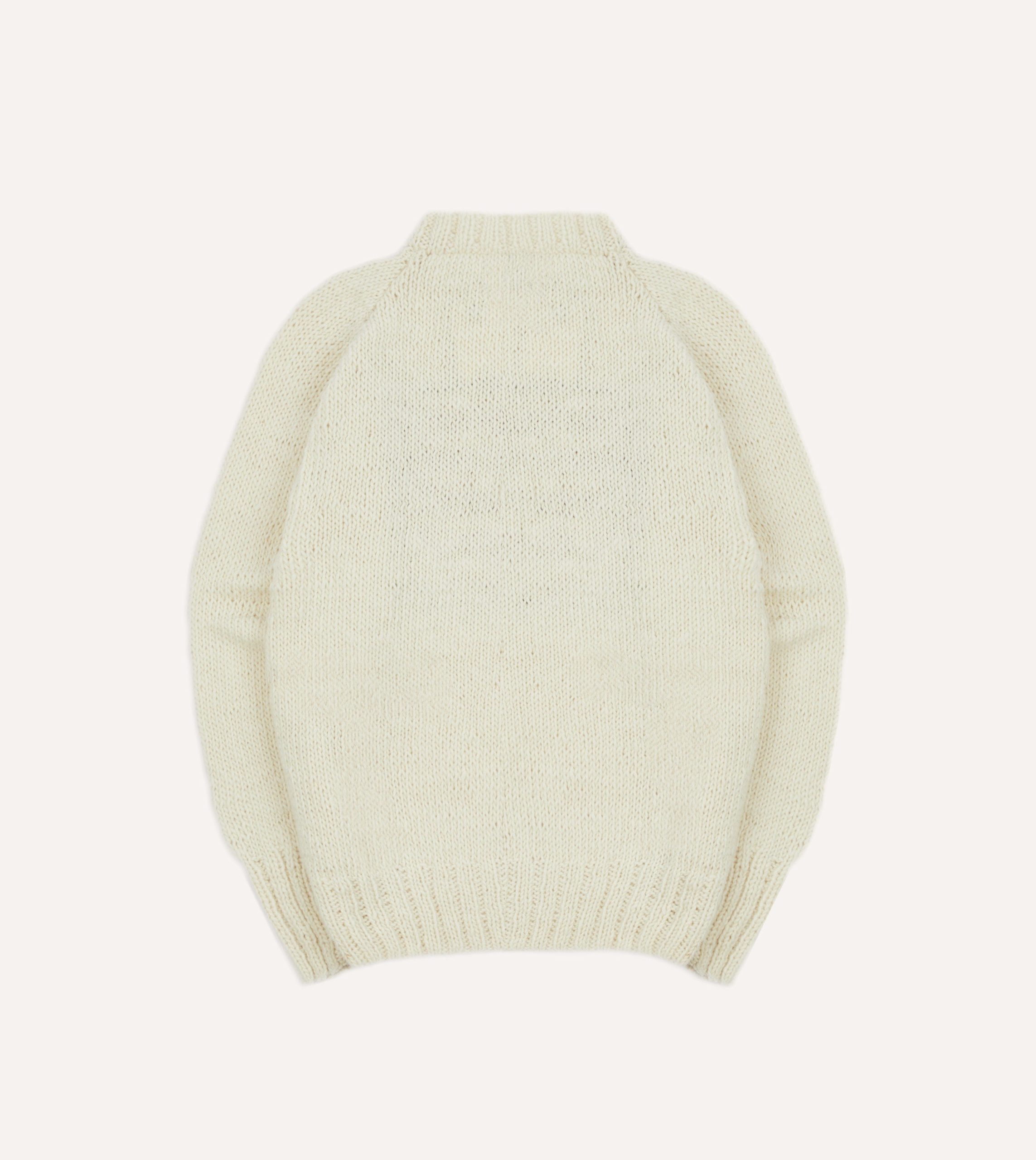 Chamula for Drake's Ecru Flag Merino Jumper - Image 5