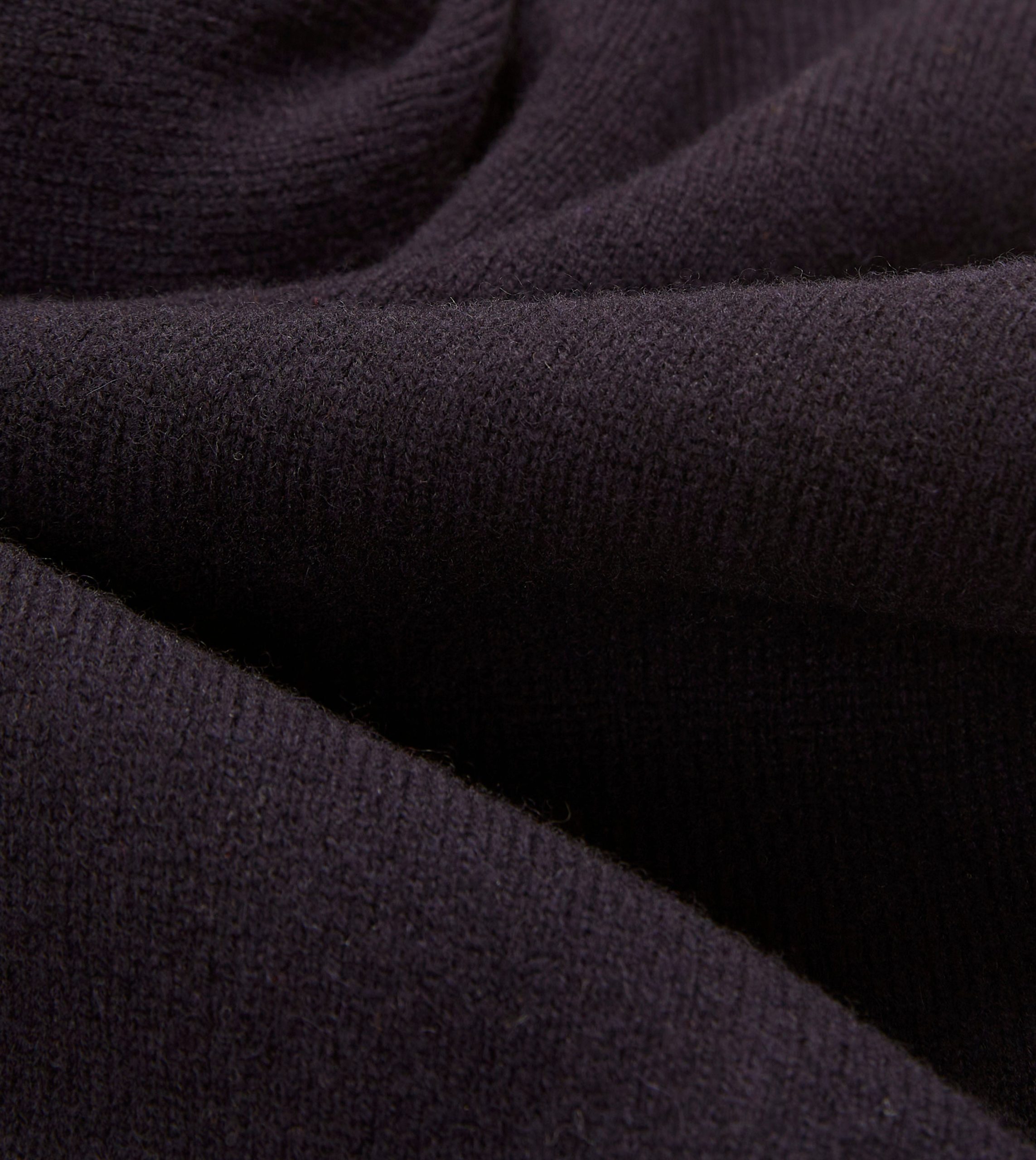 Navy Lambswool Sleeveless Cardigan - Image 2