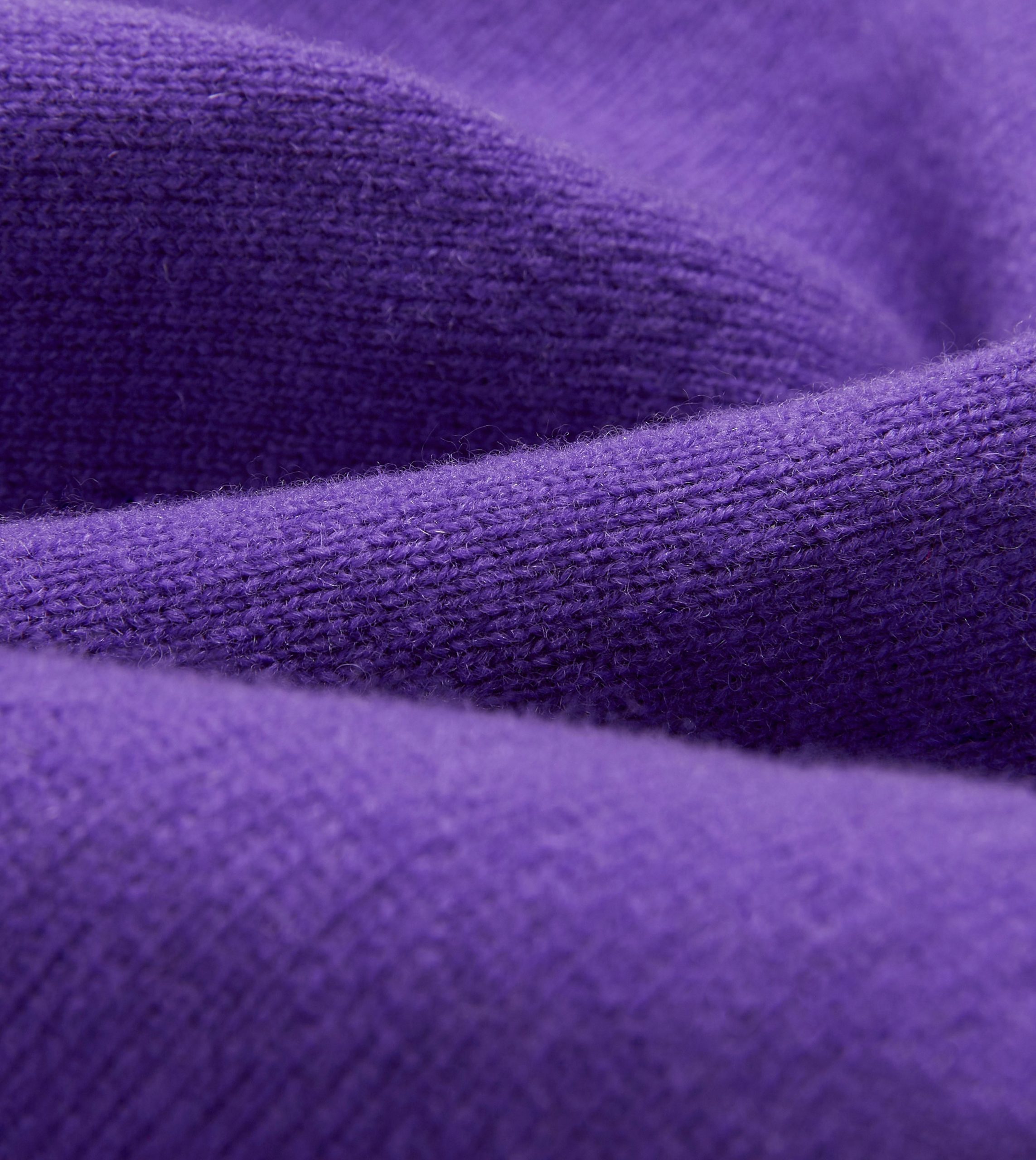 Purple Lambswool Sleeveless Cardigan - Image 2