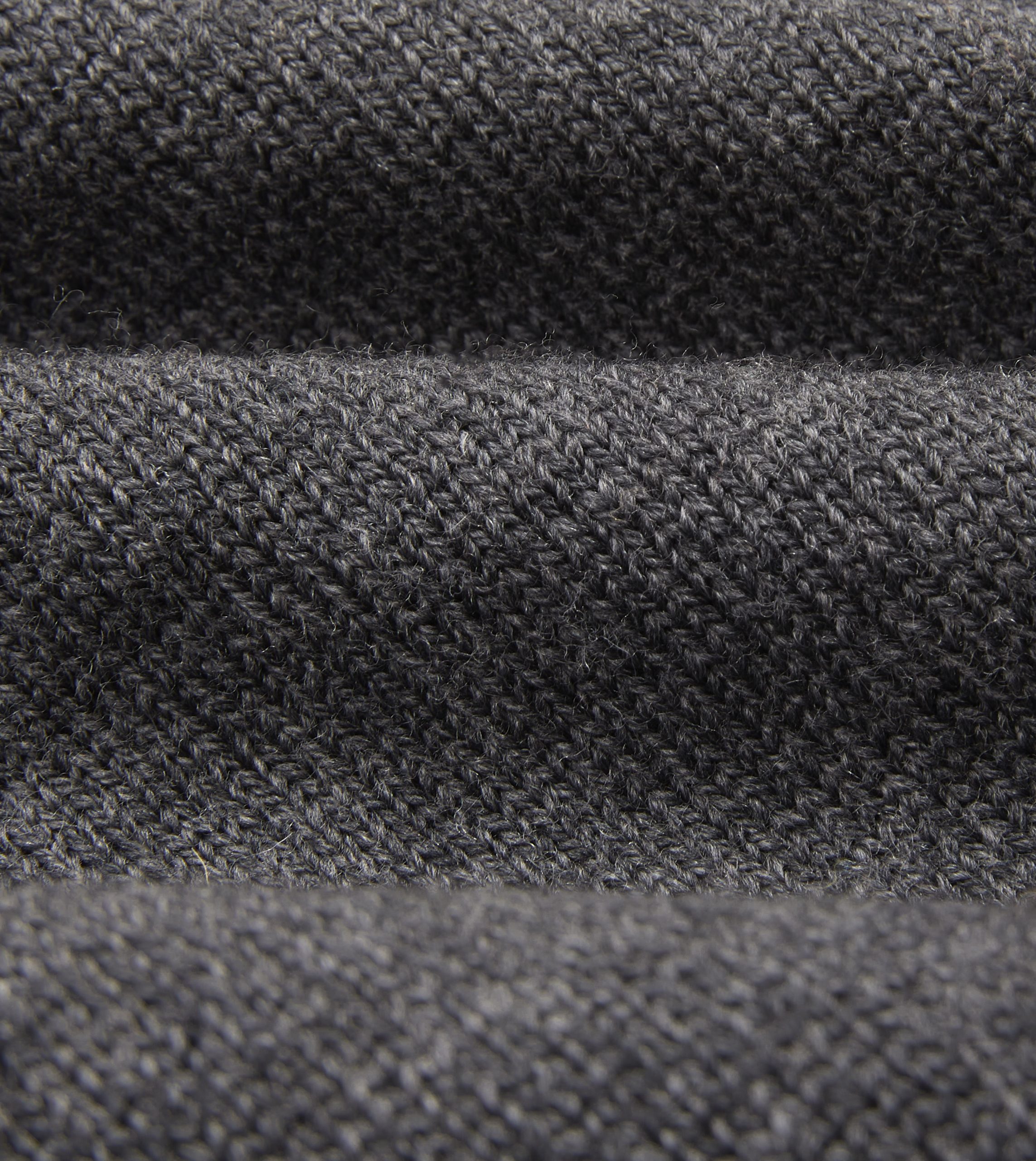 Grey Merino Wool Knitted Polo - Image 2